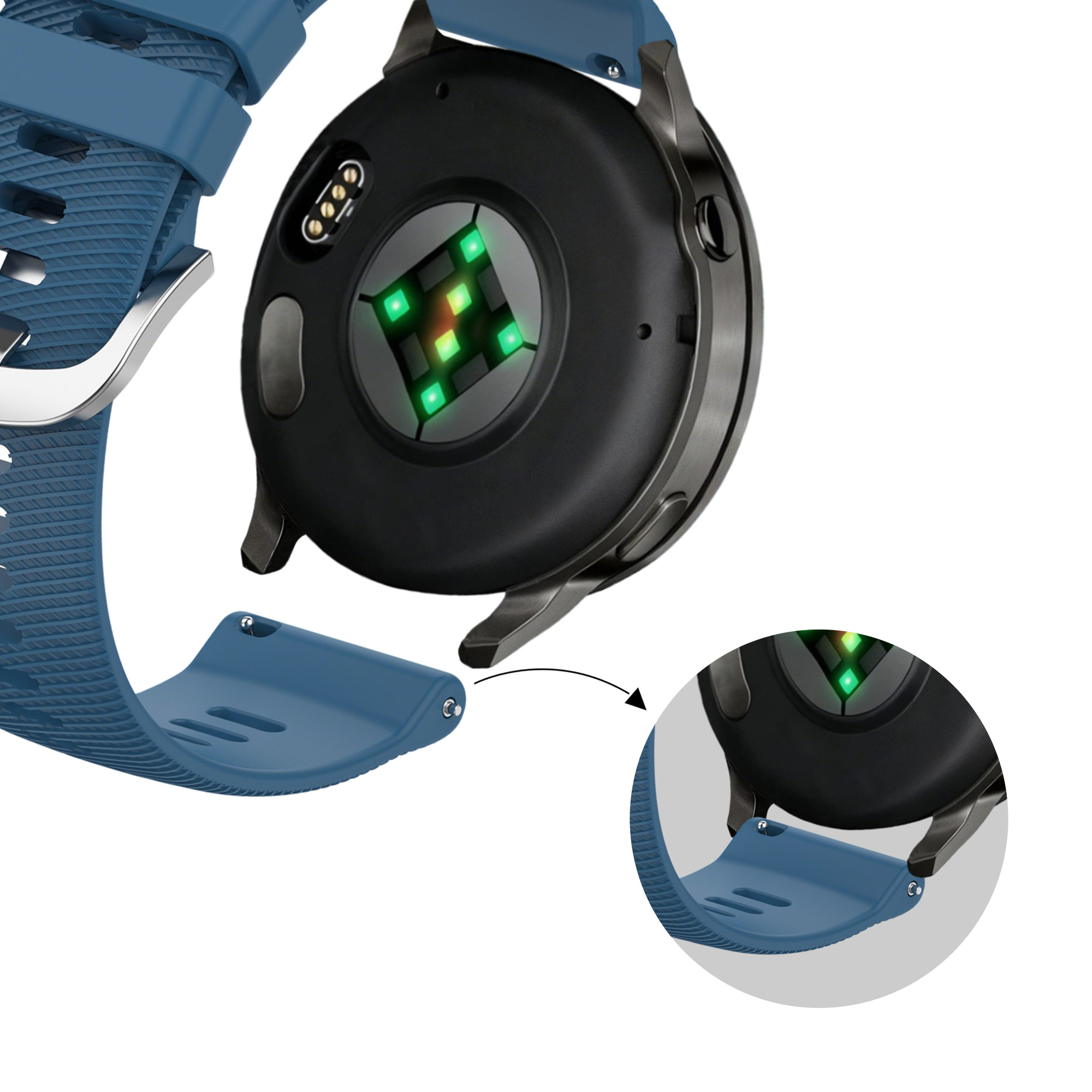 Bandz Garmin Venu 4 - 41mm Silicone Strap 'Deluxe' (Blue)