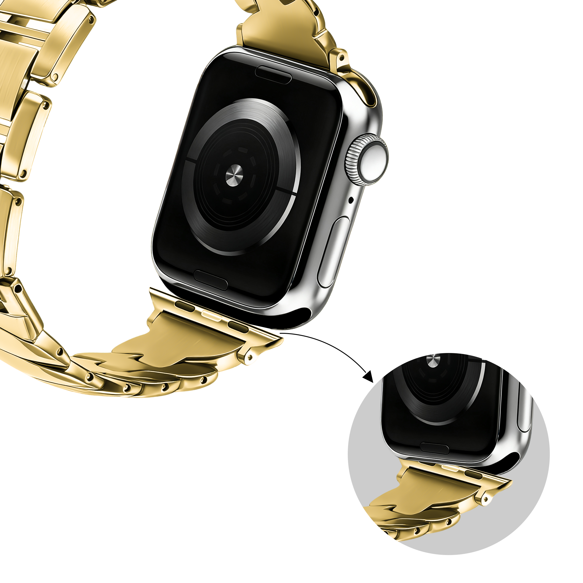 Bandz Apple Watch Premium Metallarmband 'Twisted' (Gold)