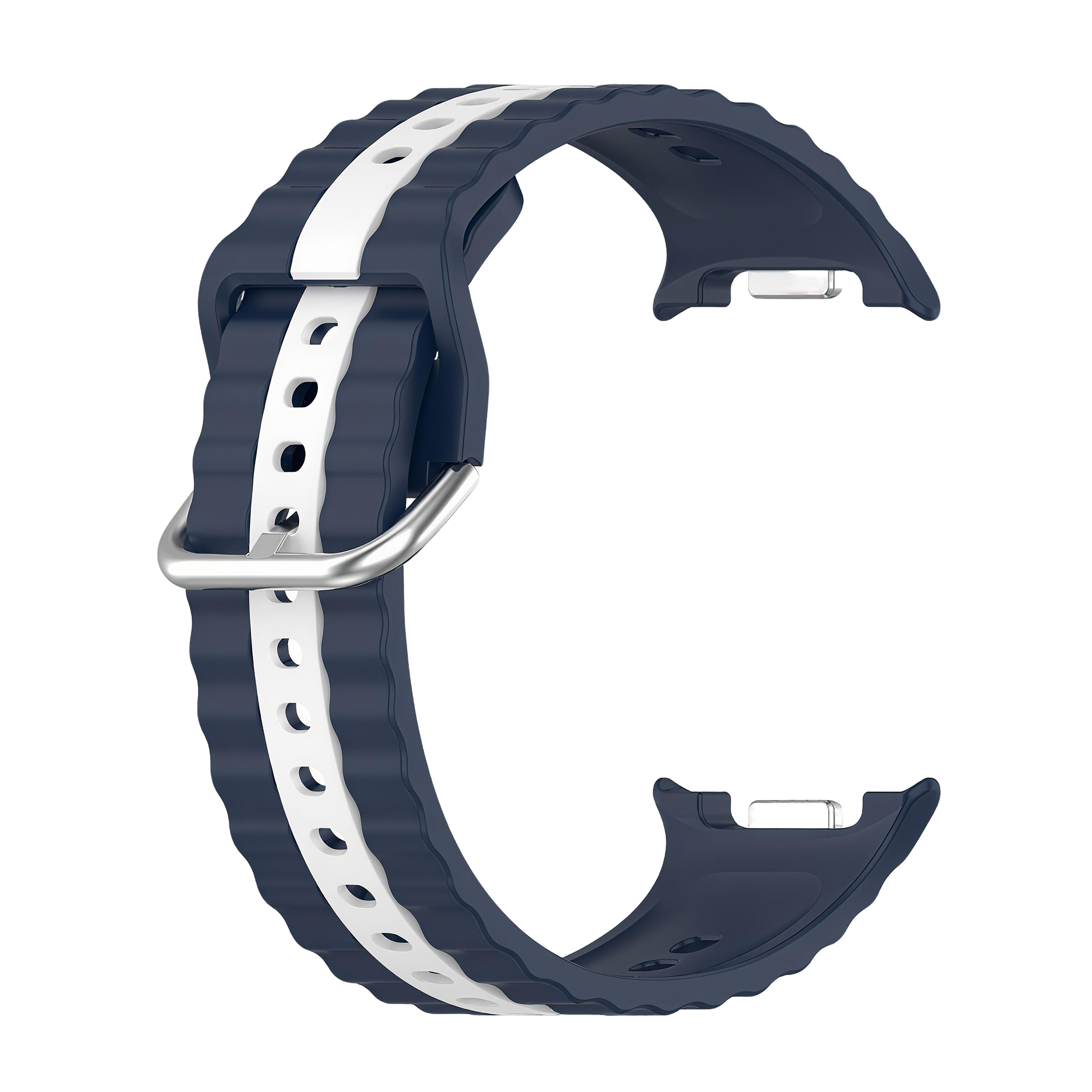 Samsung Galaxy Watch 8 - 44mm Duo Sportarmband (Blau/Weiß)