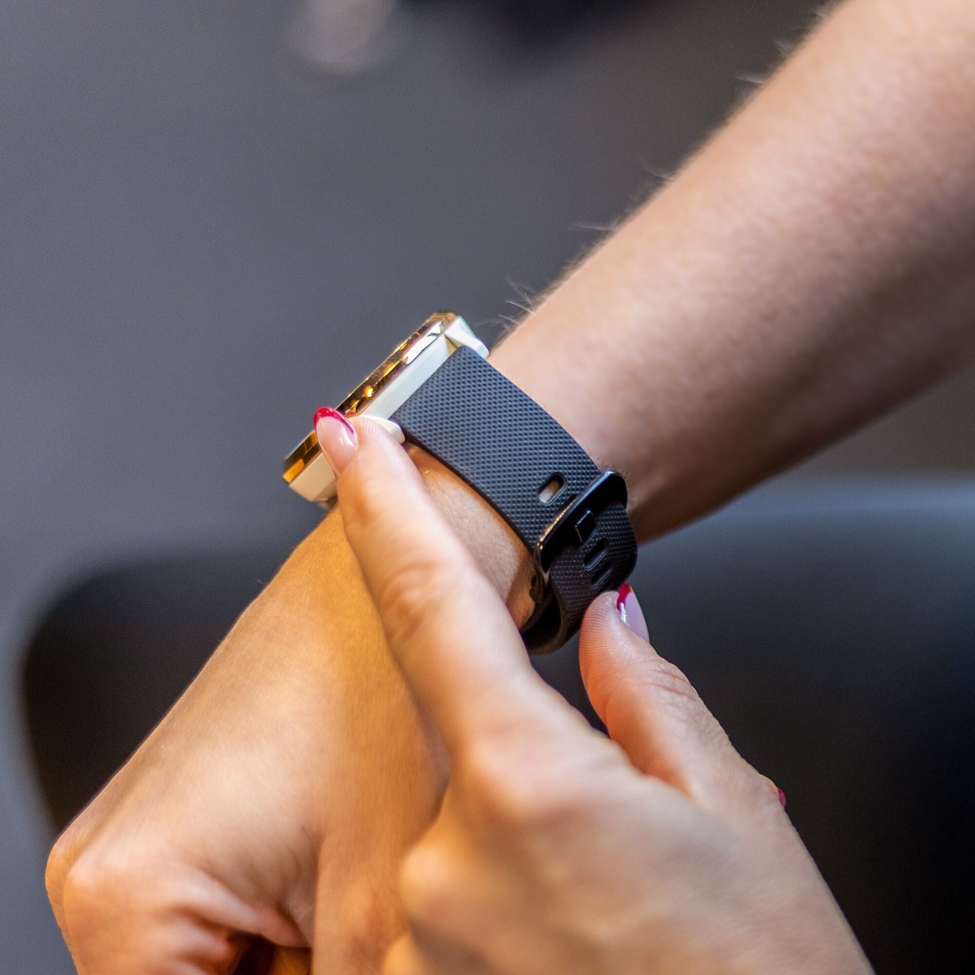 Samsung Galaxy Watch FE Luxus Silikonarmband (Schwarz)