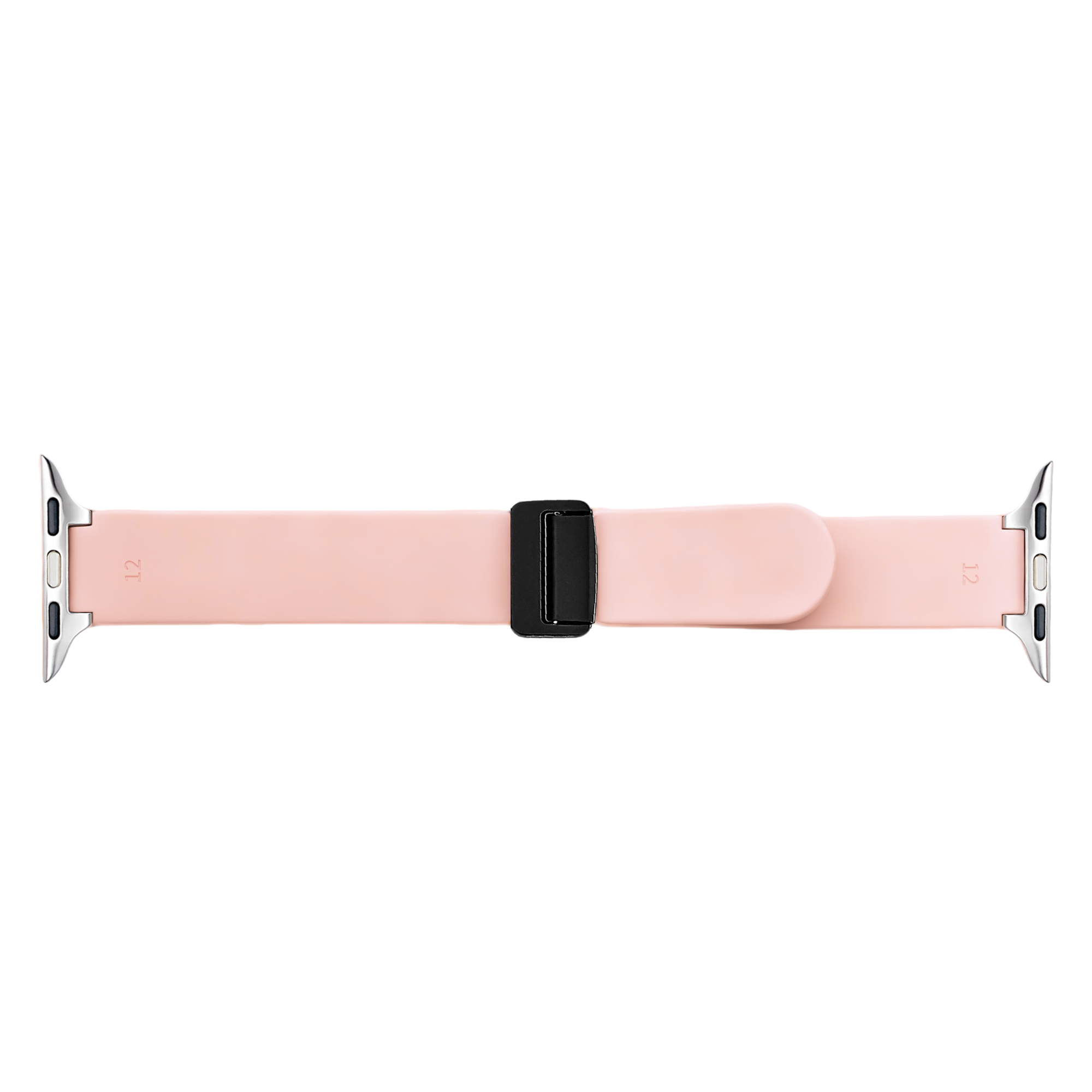Apple Watch D-Buckle Silicone Diamond Strap (Pink)