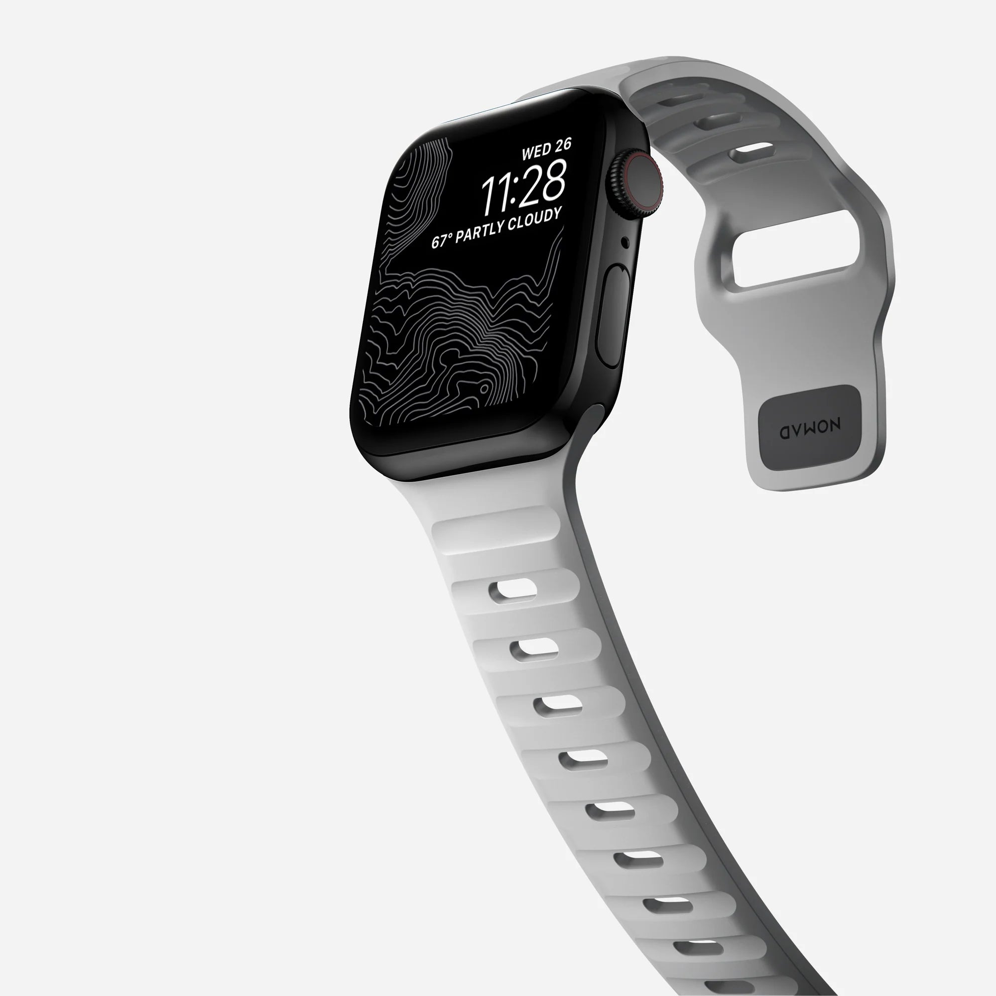 Nomad Sport Apple Watch Silikonarmband (Lunar Gray)