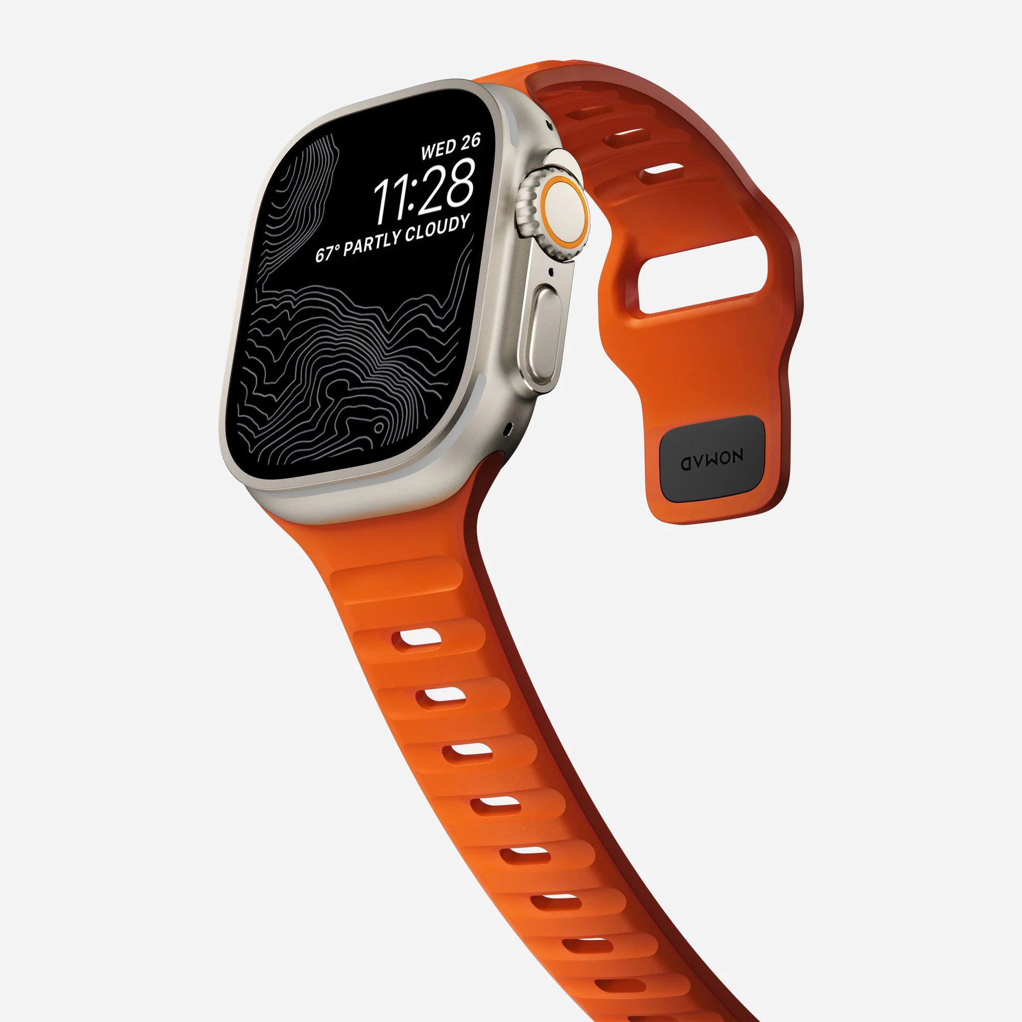 Nomad Sport Apple Watch Silicone Strap (Ultra Orange)