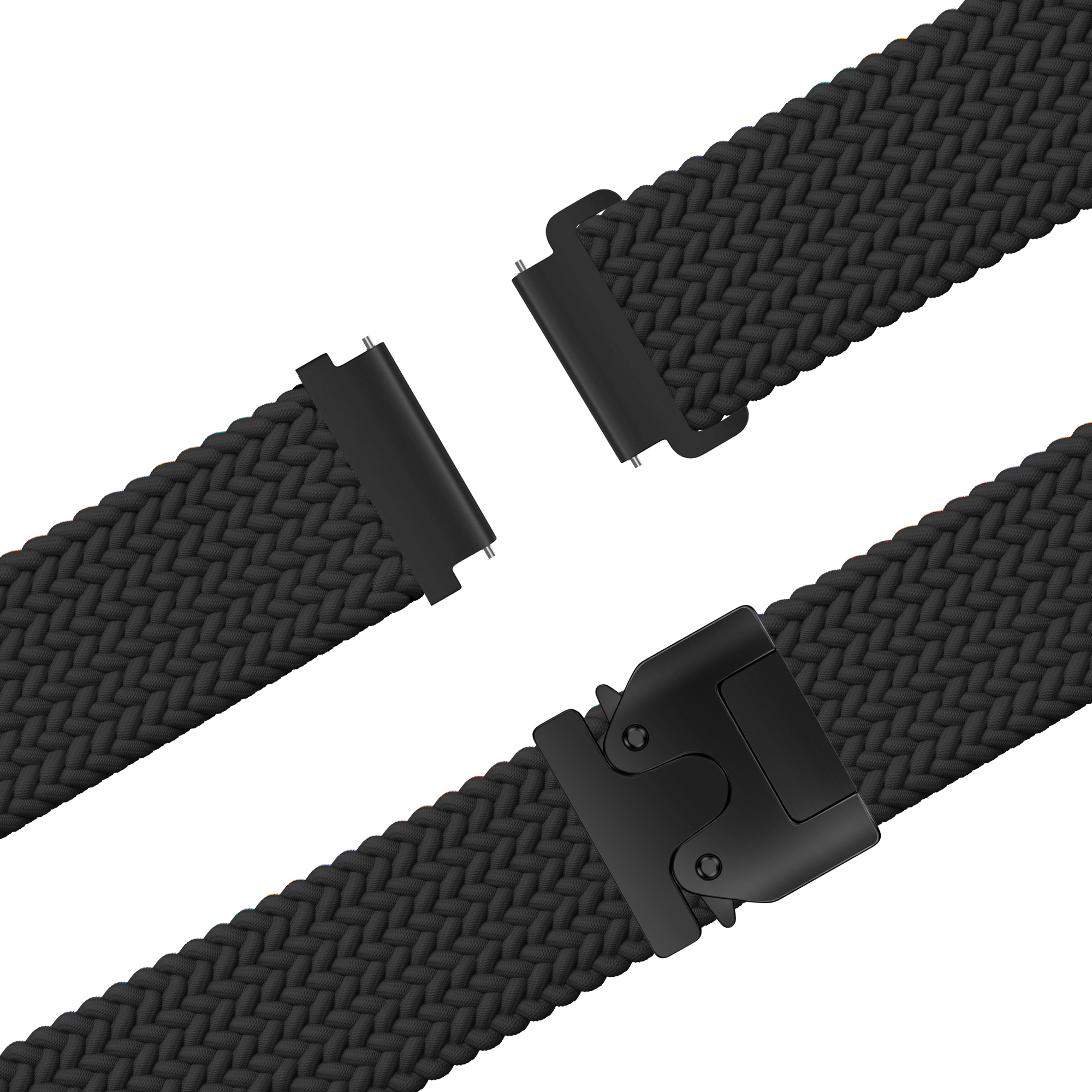 Bandz Garmin Venu 4 - 41mm Geflochtenes Armband 'Parachute' (Schwarz)
