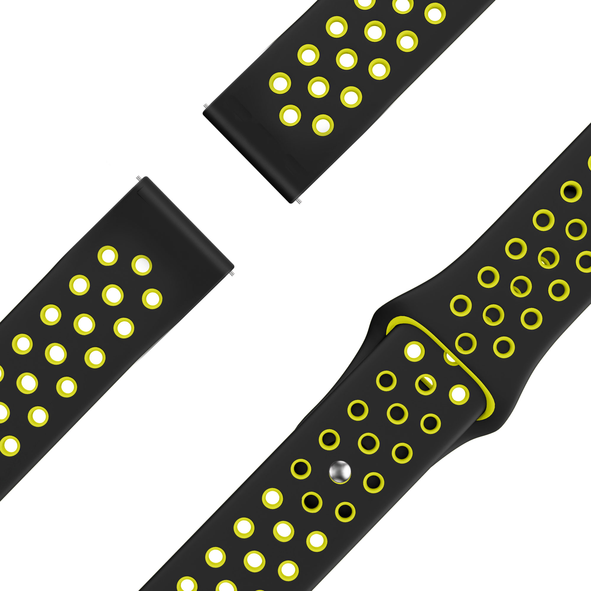 Bandz Garmin Vivoactive 3 Sport Strap 'Deluxe' (Black/Yellow)