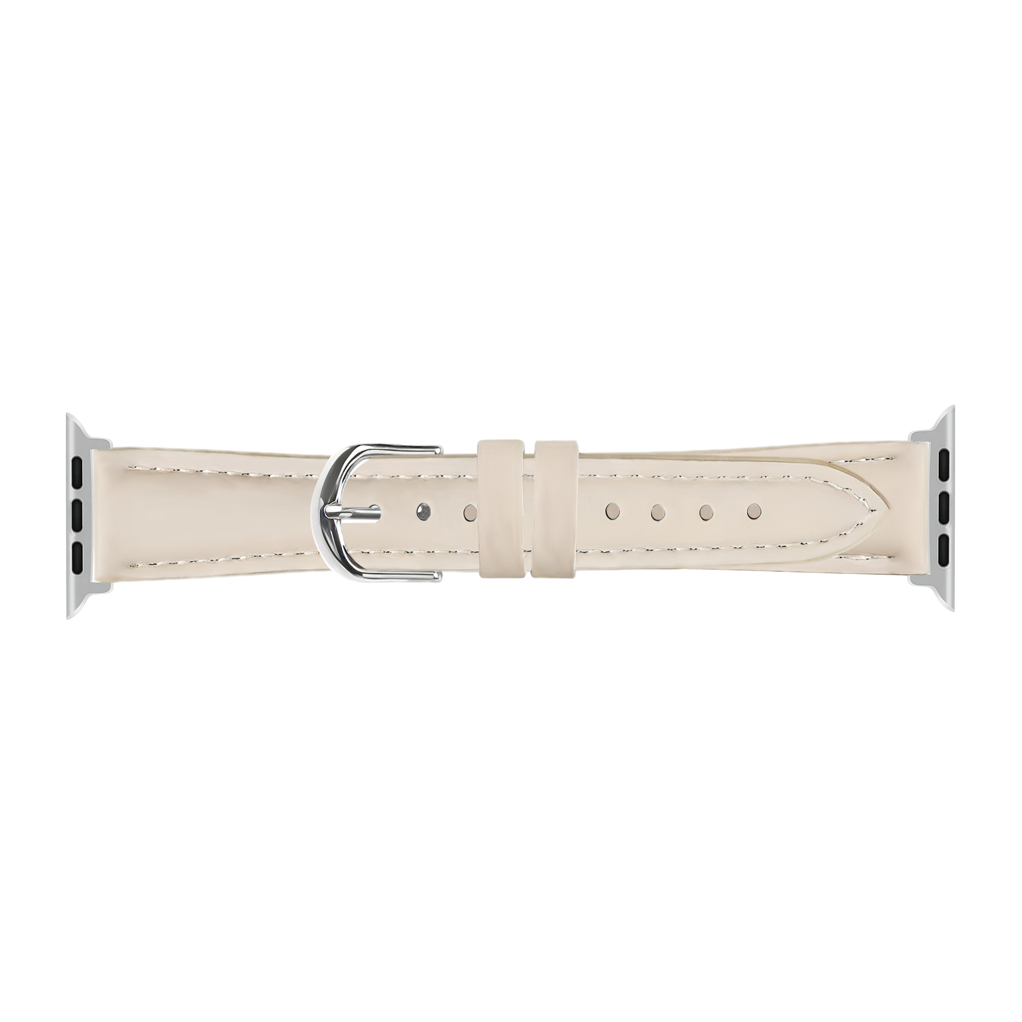 Apple Watch Slimfit Lederarmband (Hellbeige)