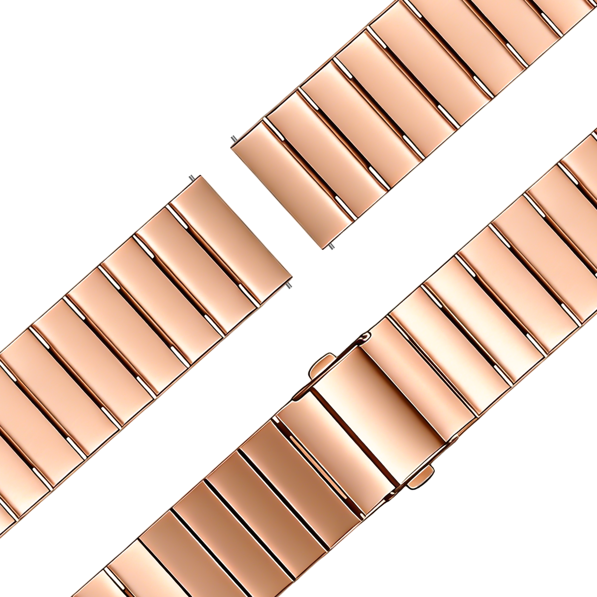 Bandz Garmin Vivomove Luxe Stahlarmband 'One Bead' (Roségold)