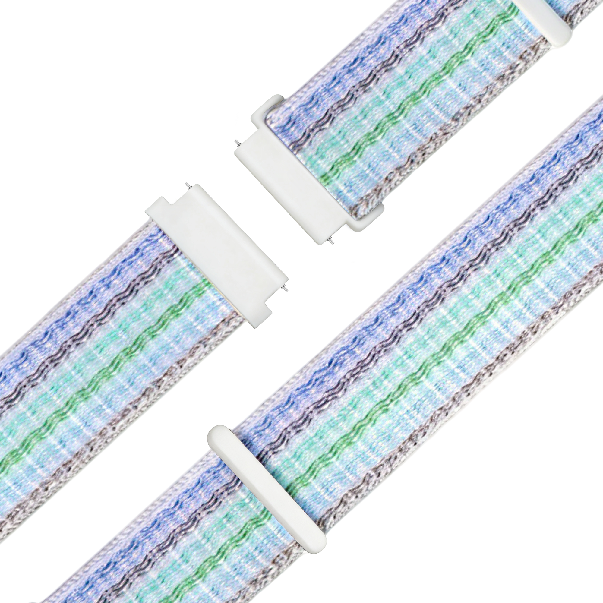 Bandz Garmin Forerunner 255s Nylon Loop Strap (Blue Stripes)