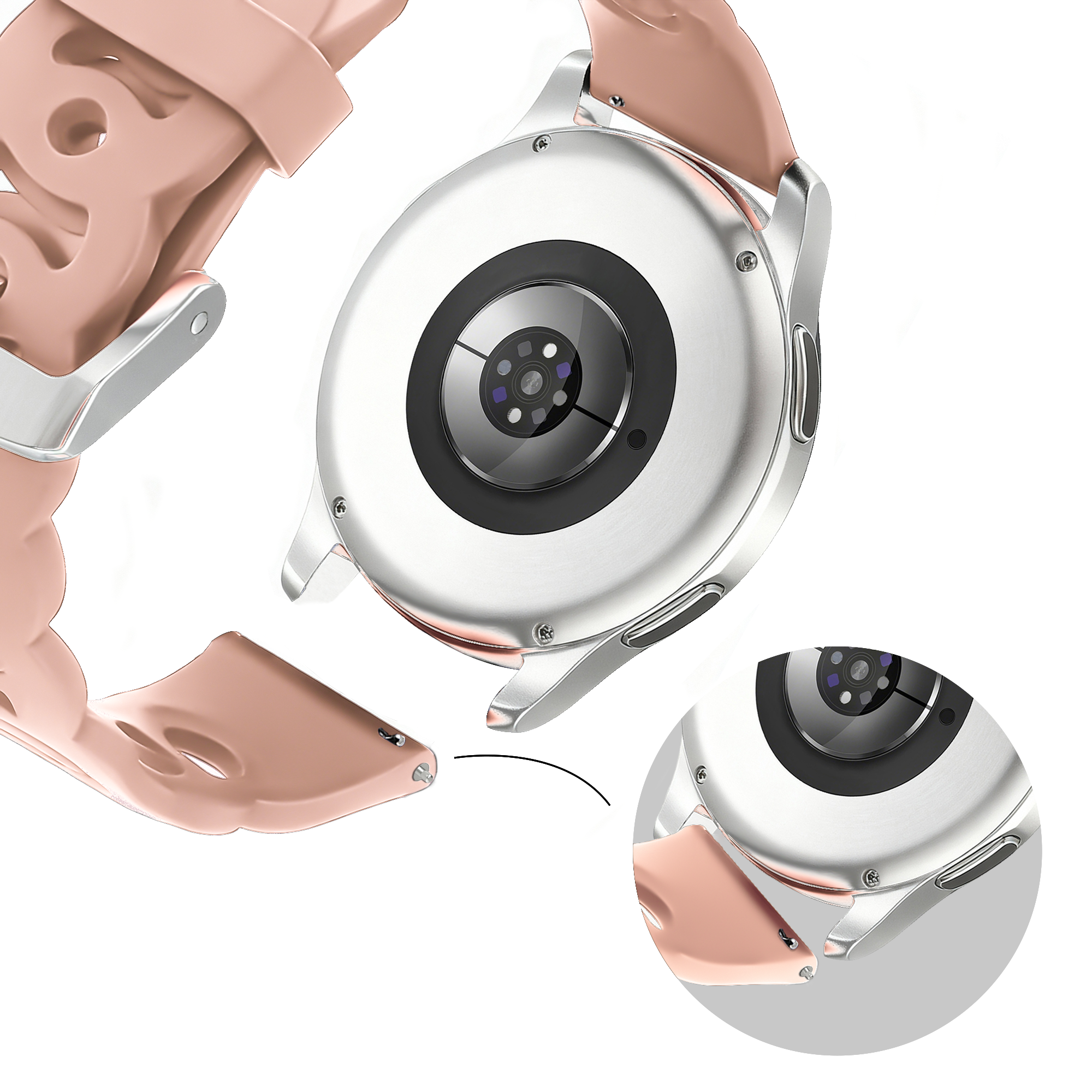 Bandz Amazfit GTR Mini Silicone Strap 'Chains' (Pink)