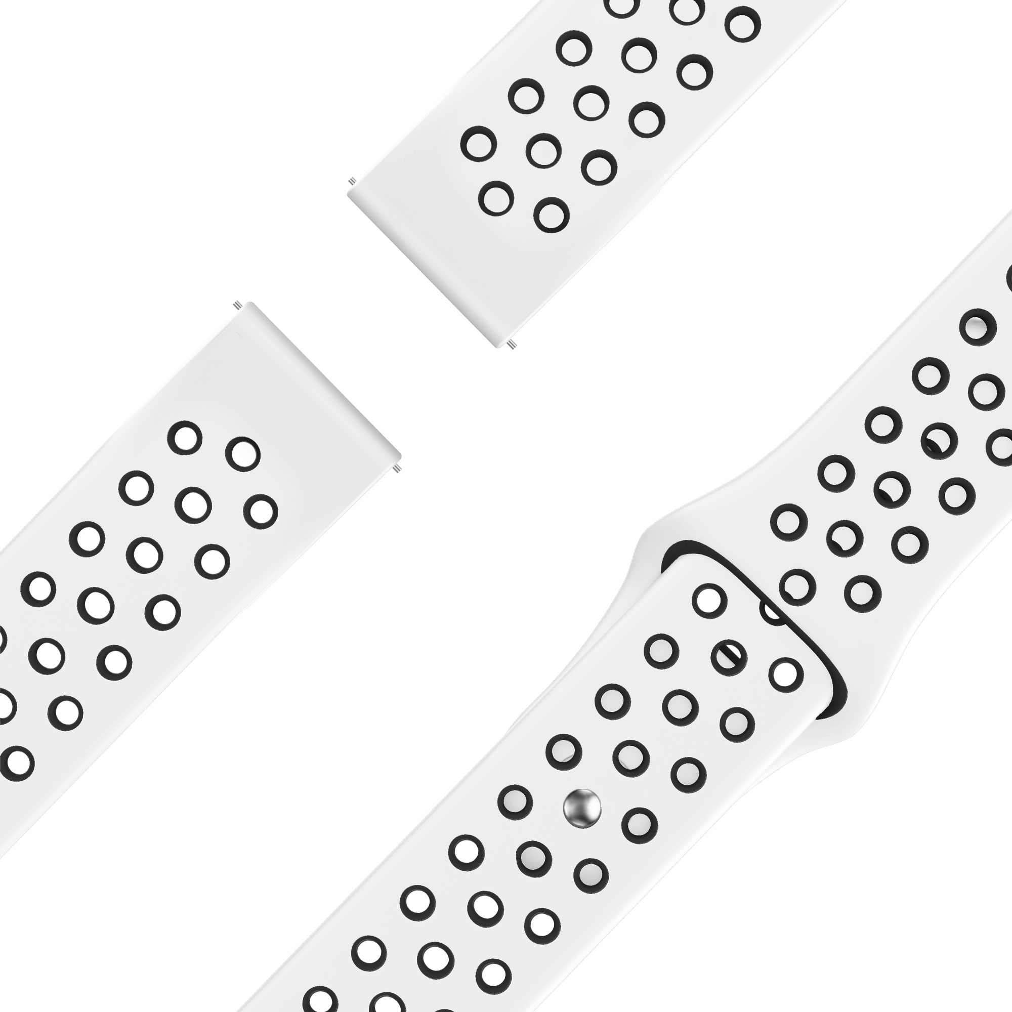 Bandz Garmin Vivoactive 3 Sport Strap 'Deluxe' (White/Black)