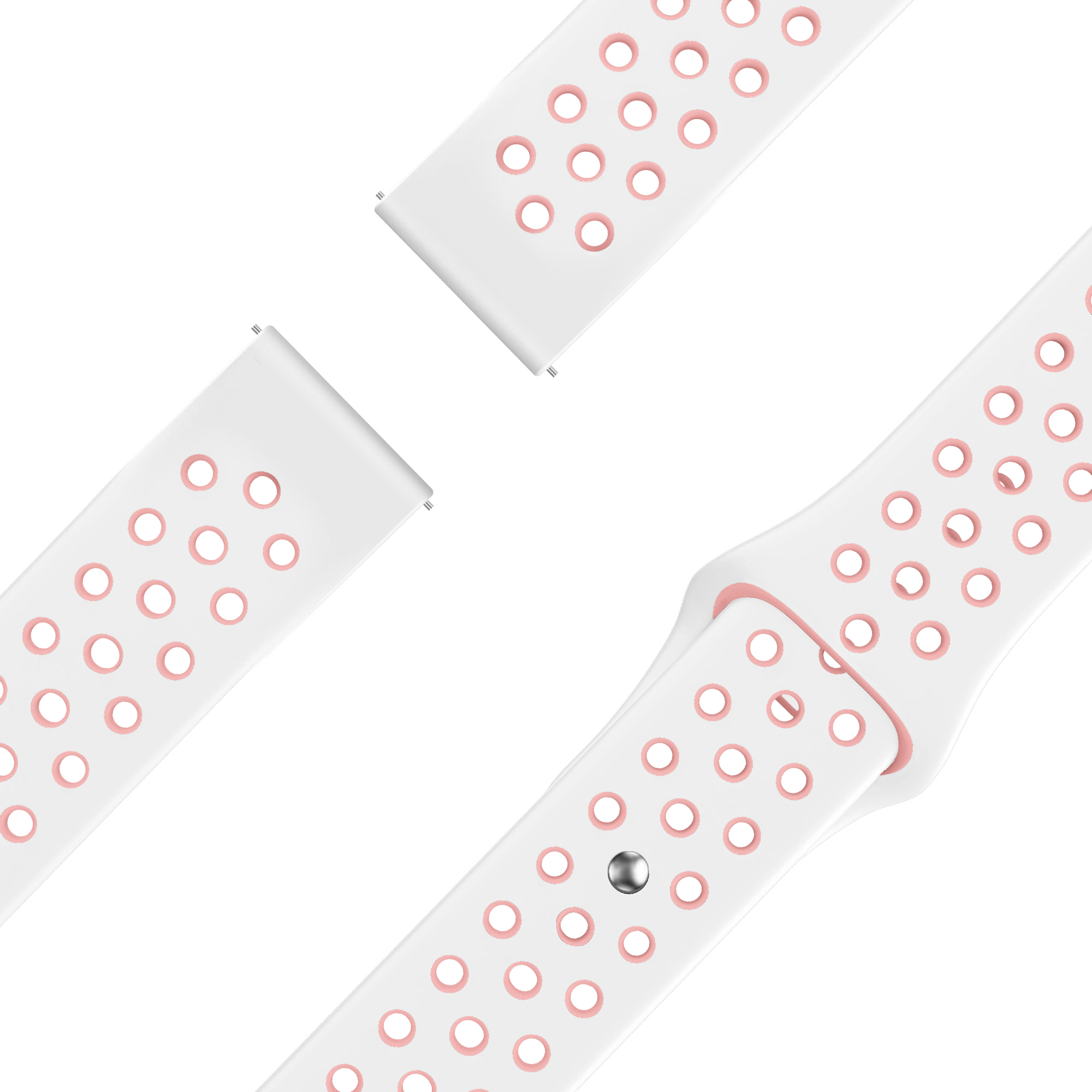 Bandz Garmin Vivoactive 3 Sport Strap 'Deluxe' (White/Pink)