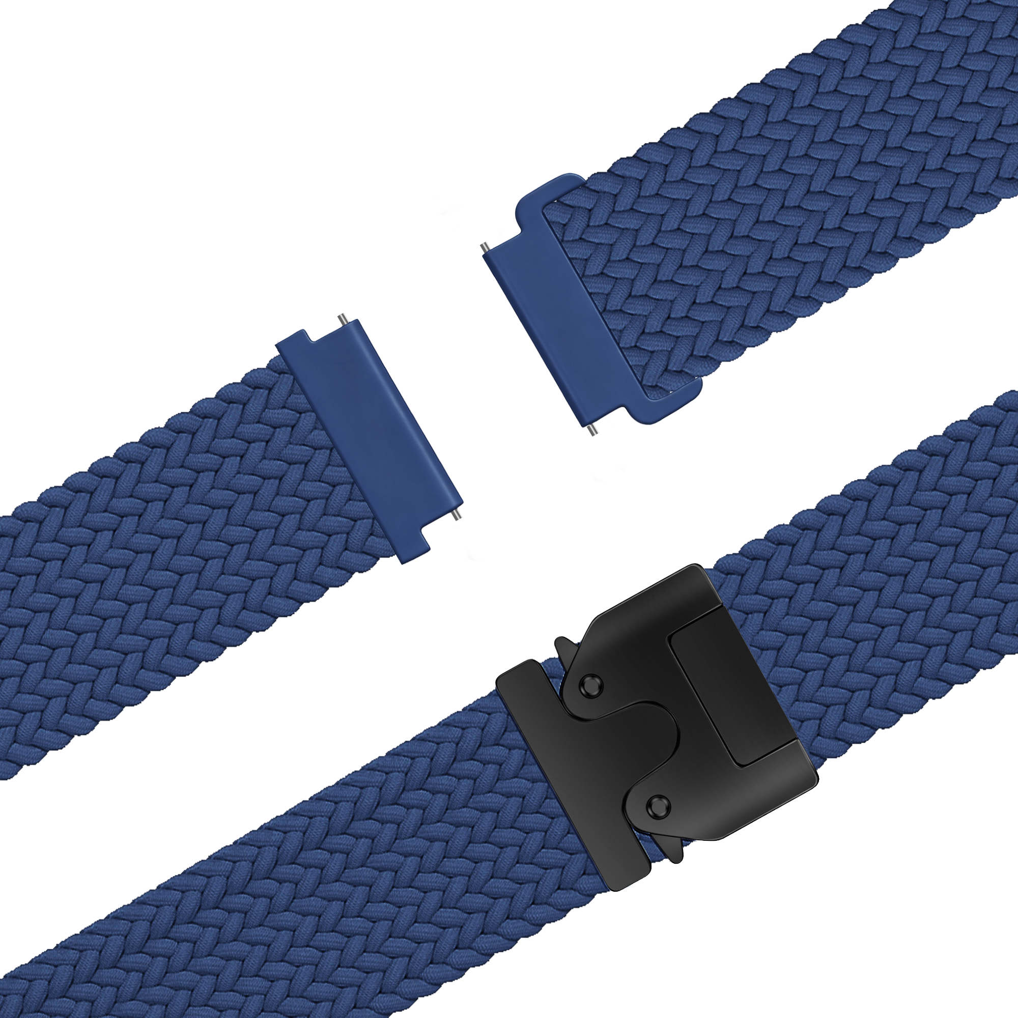 Bandz Garmin Forerunner 570 - 47mm Geflochtenes Armband 'Parachute' (Blau)