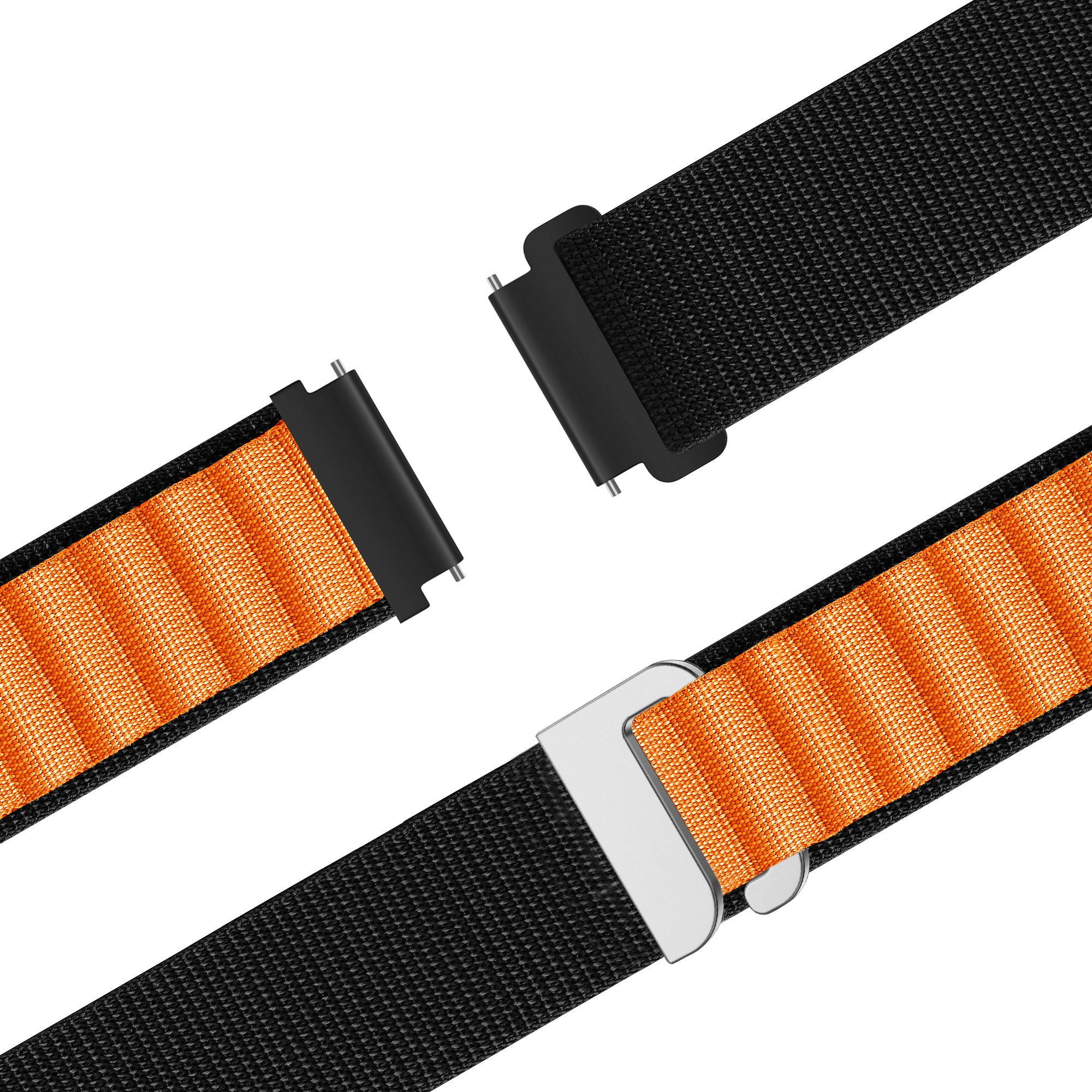 Bandz Garmin Approach S44 Alpine Nylonarmband (Schwarz/Orange)