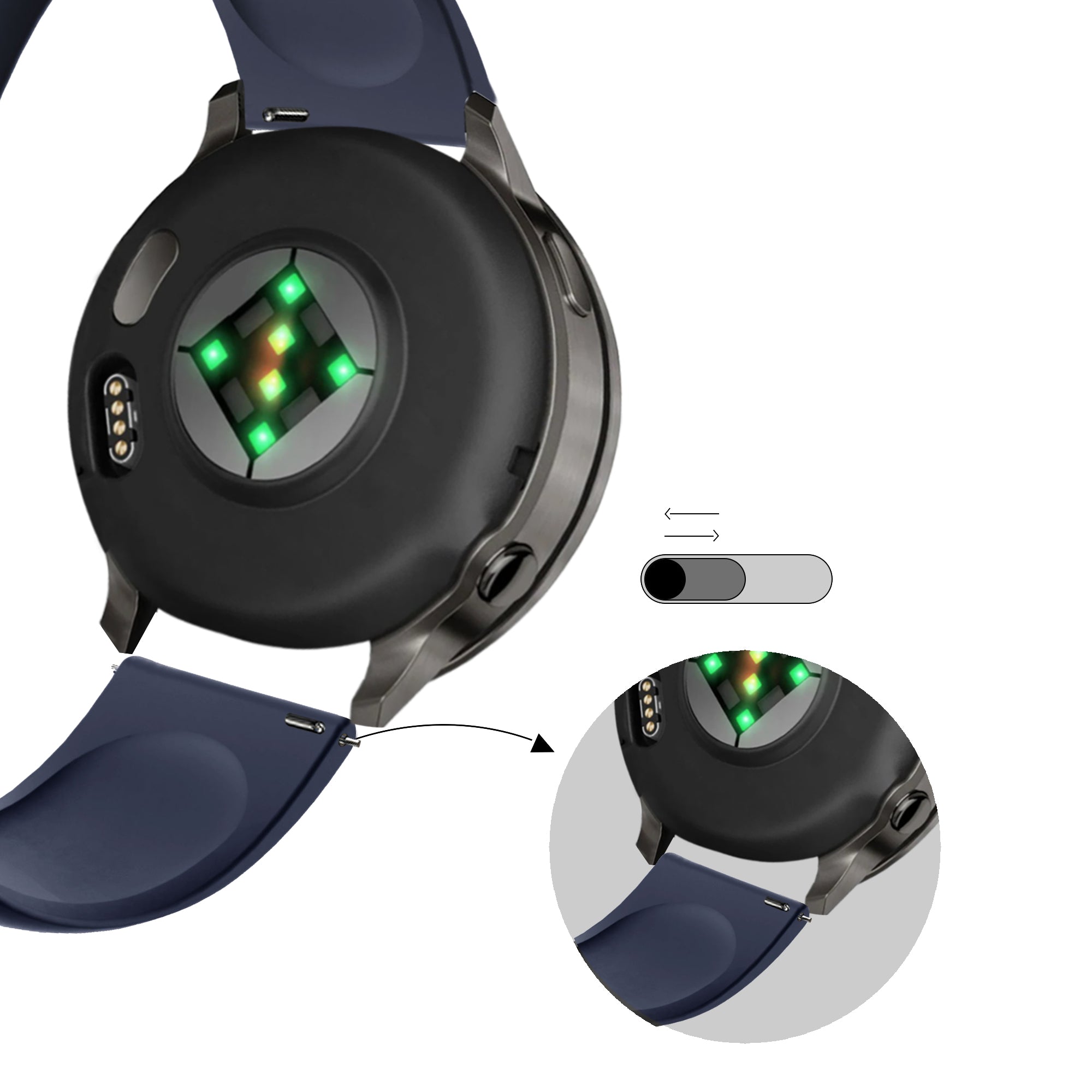 Bandz Garmin Venu 2s Sportarmband 'Deluxe' (Dunkelblau)