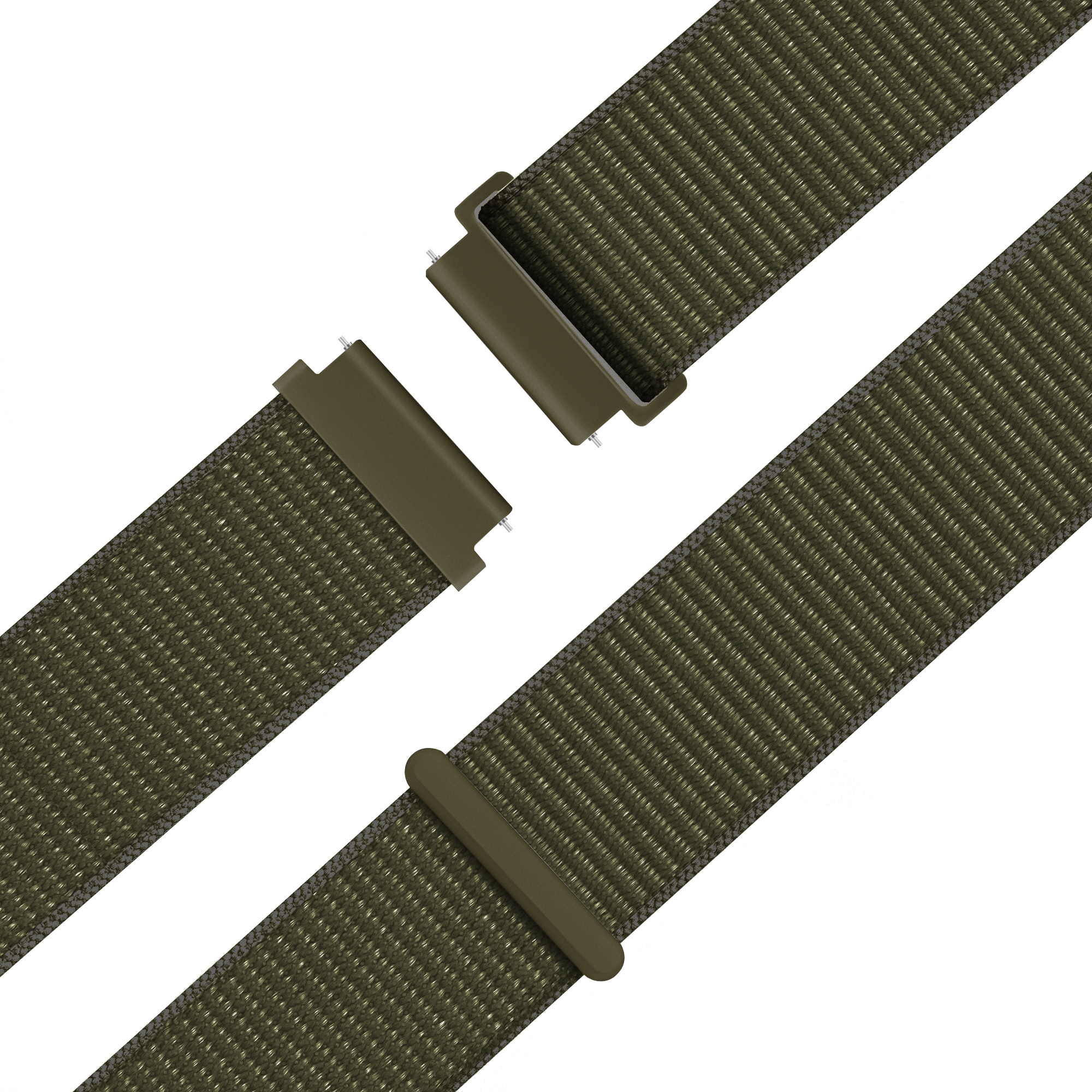 Bandz Garmin Vivomove Style Nylon Loop Armband (Olivgrün)