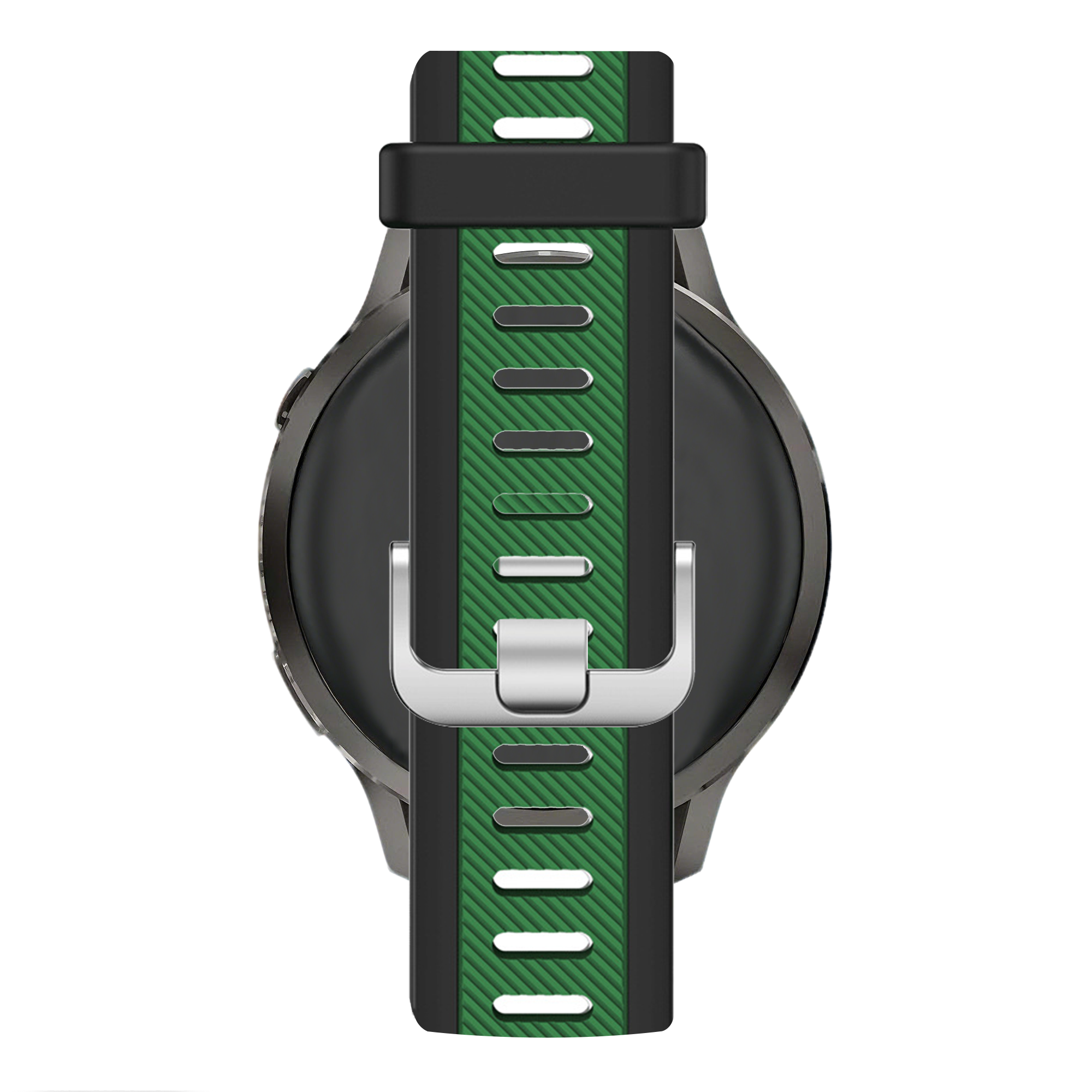 Bandz Garmin Vivoactive 3 Dual Buckled Sport Strap (Black/Green)