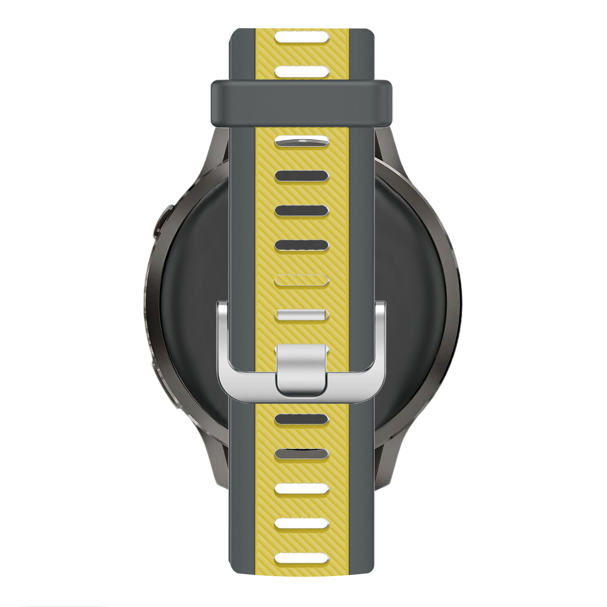 Bandz Garmin Vivoactive 3 Dual Buckled Sport Strap (Grey/Yellow)