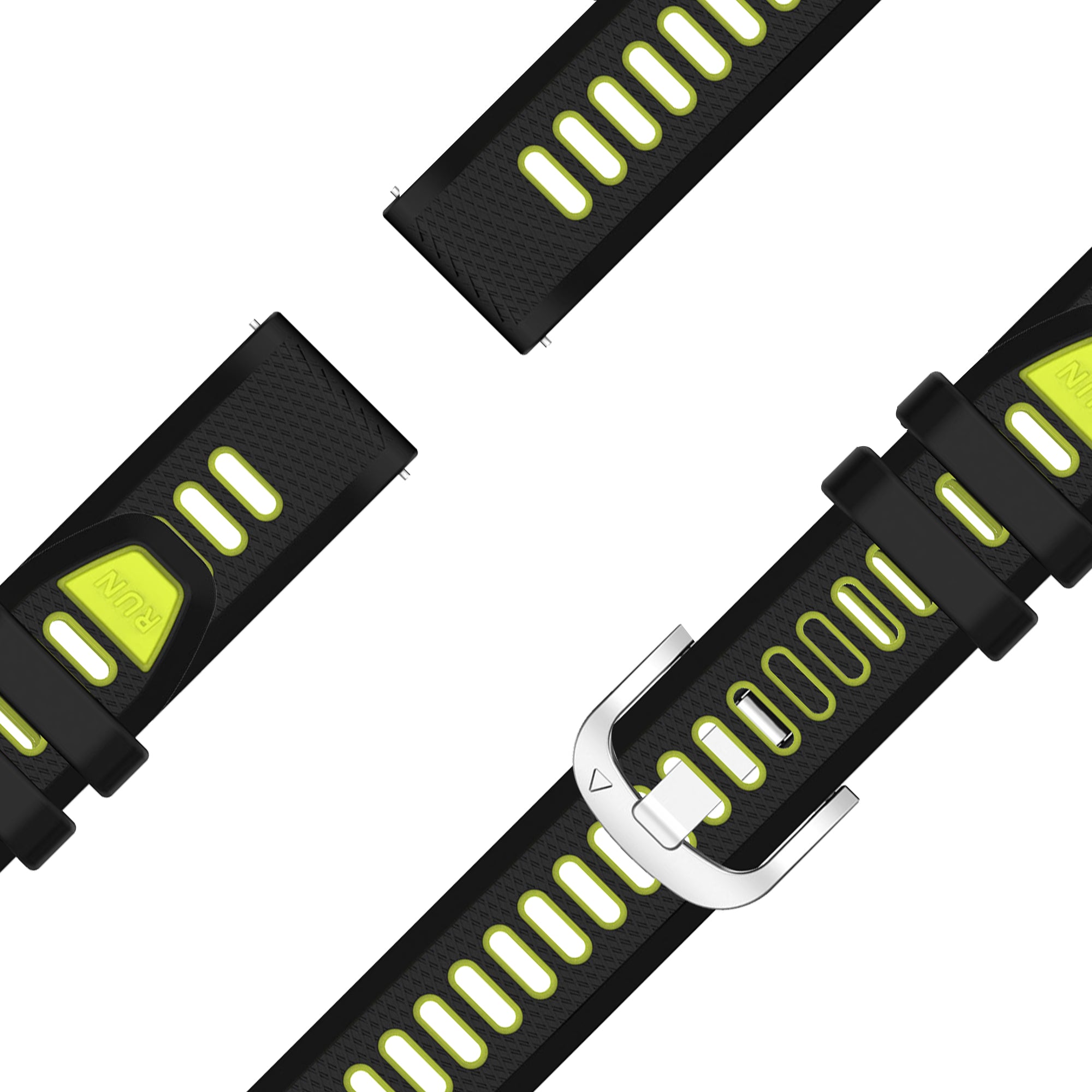 Bandz Garmin Vivomove 3s Sportarmband mit Schnalle (Schwarz/Yellow)
