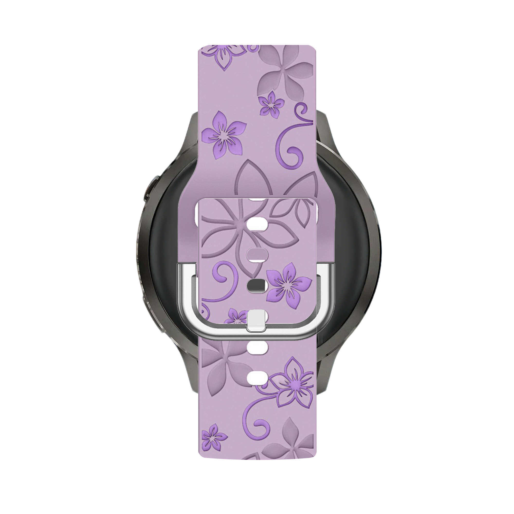 Bandz Garmin Venu SQ Silicone Strap 'Flowers' (Lilac/Purple)