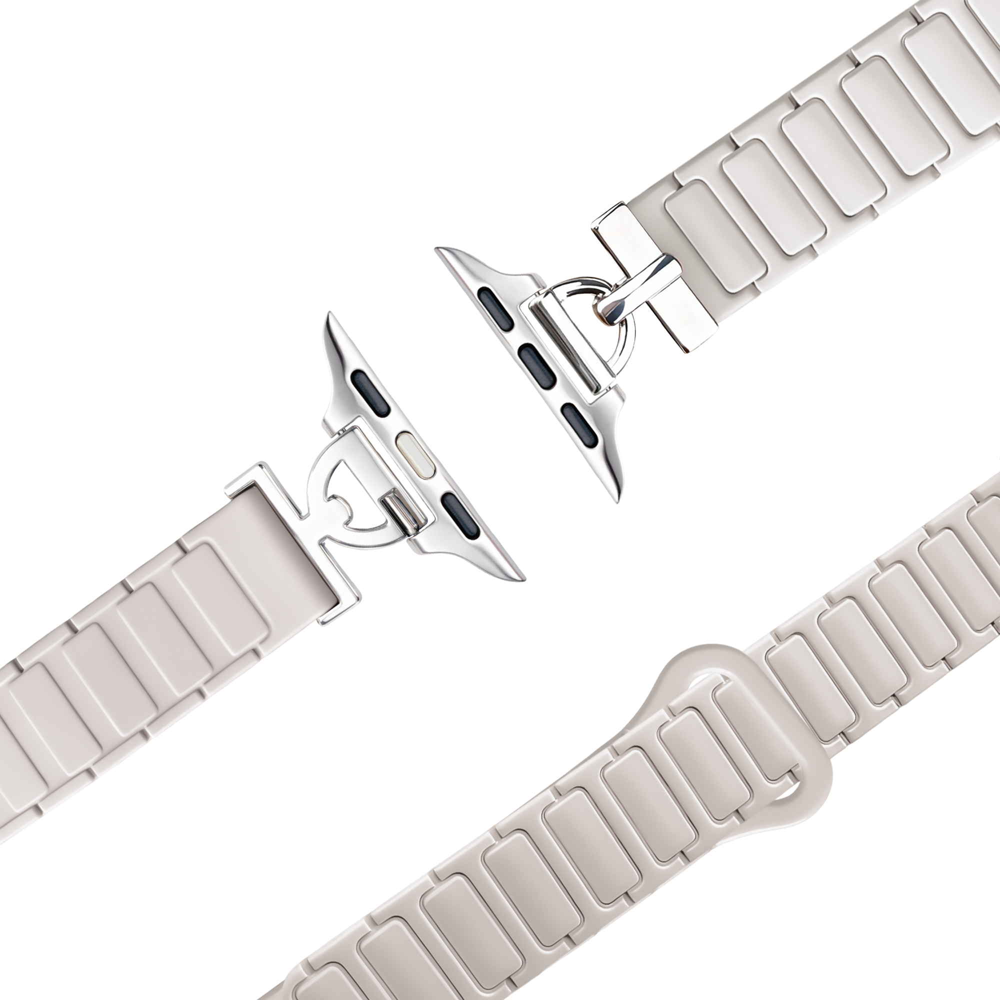 Bandz Apple Watch Magnetisches Silikonarmband 'Slim' (Polarstern)