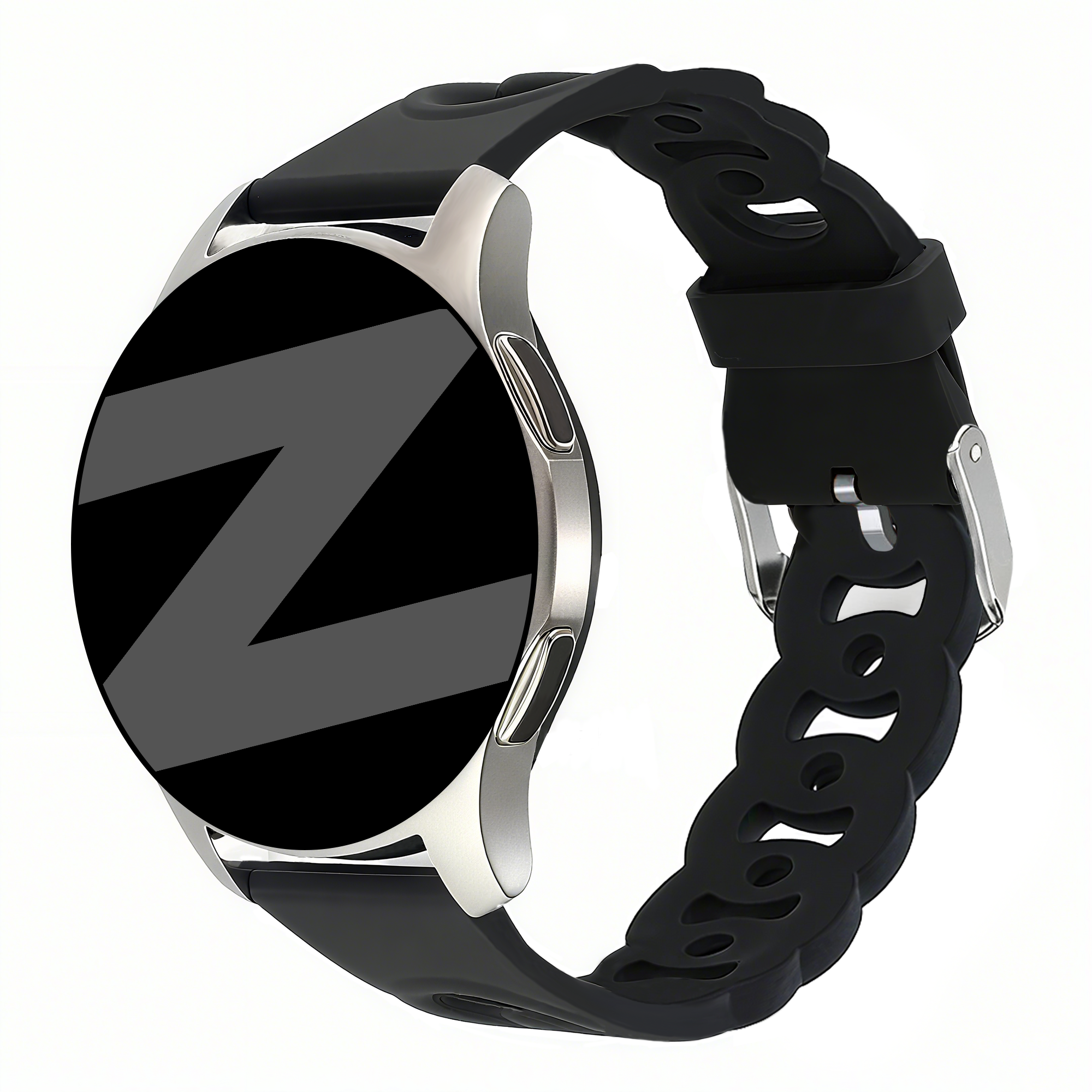 Bandz Xiaomi Amazfit Bip Silikonarmband 'Chains' (Schwarz)