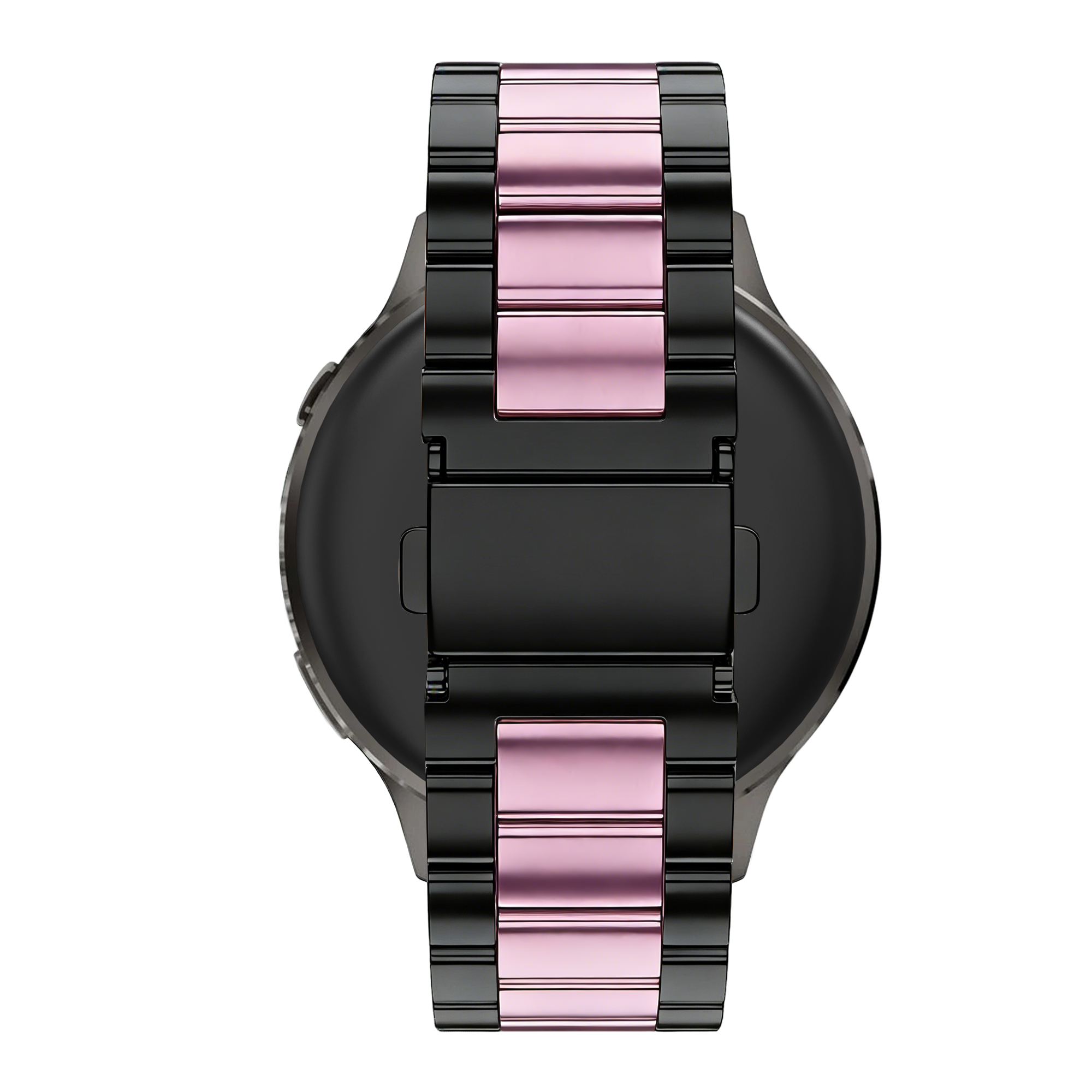Bandz Garmin Vivoactive 4s Stahlarmband 'Classic' (Schwarz/Rosa)