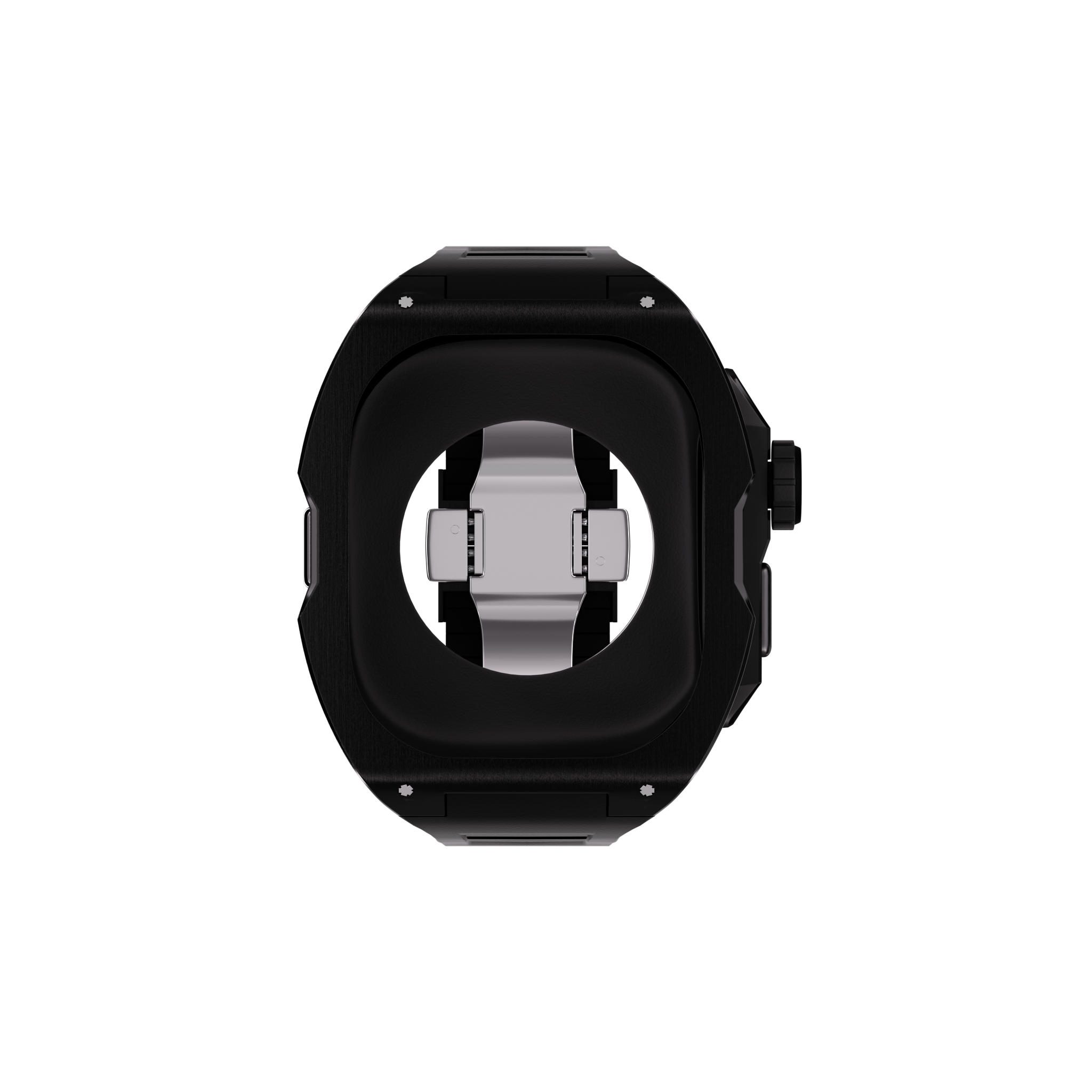 Reqior Apple Watch Ultra Hülle mit integriertem Gummi-Armband (Schwarz)