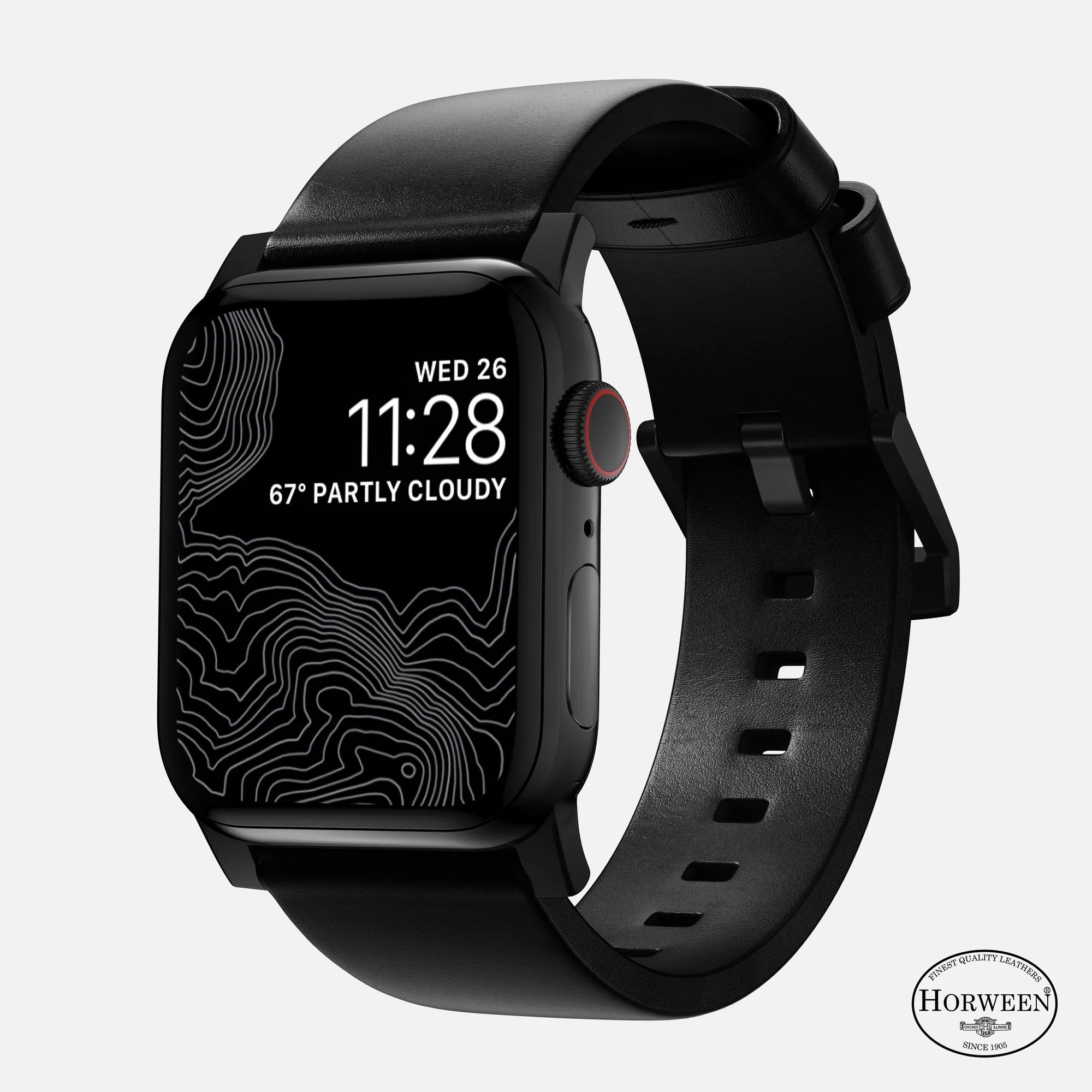 Nomad Modern Apple Watch Leather Strap (Black)