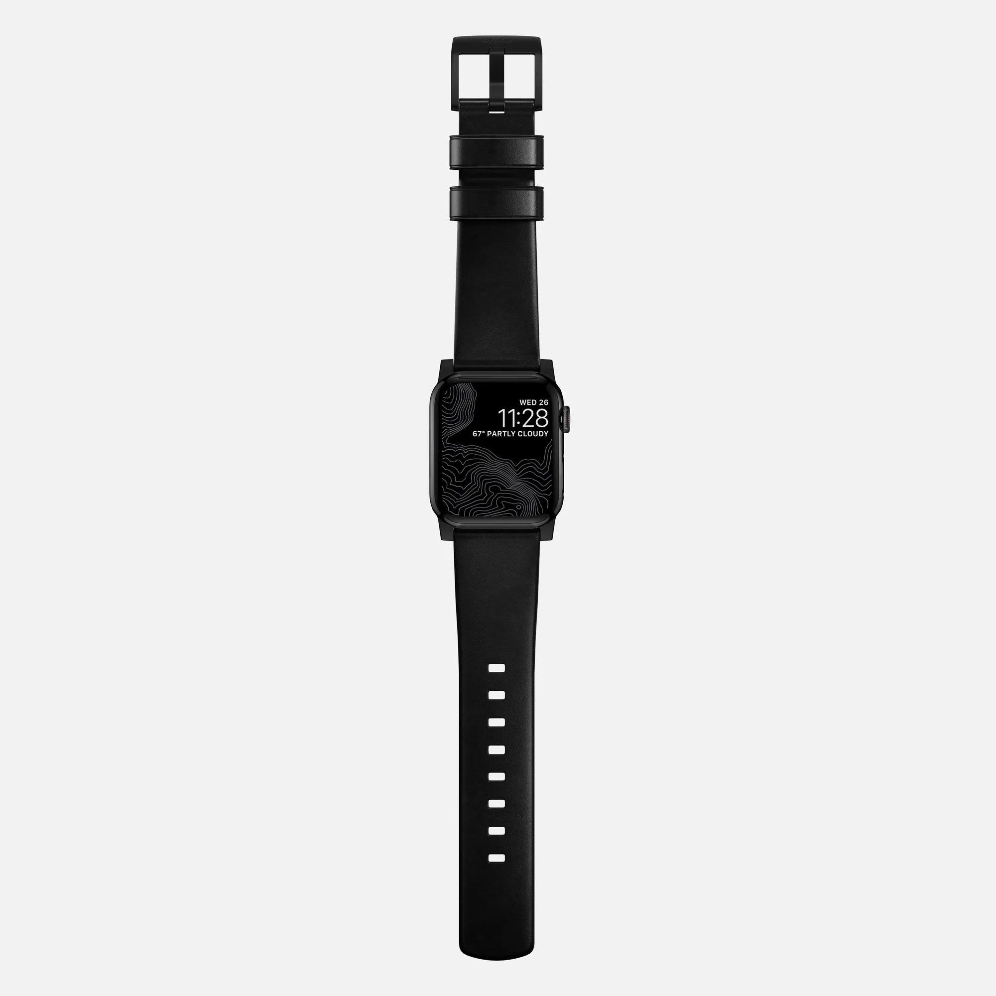 Nomad Modern Apple Watch Lederarmband (Schwarz)