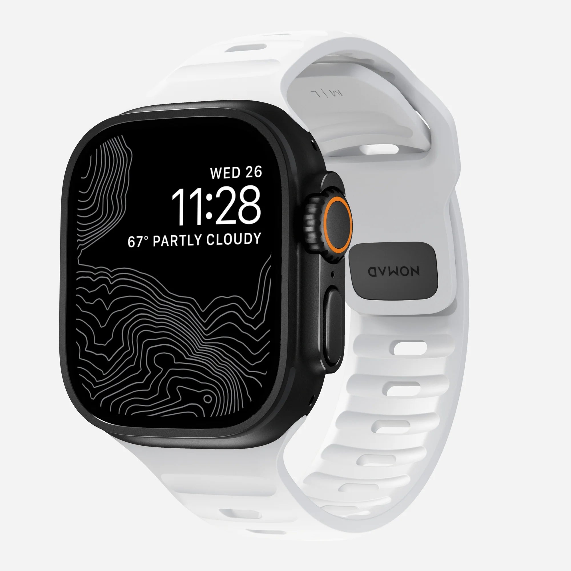 Nomad Sport Apple Watch Silikonarmband (Weiß)