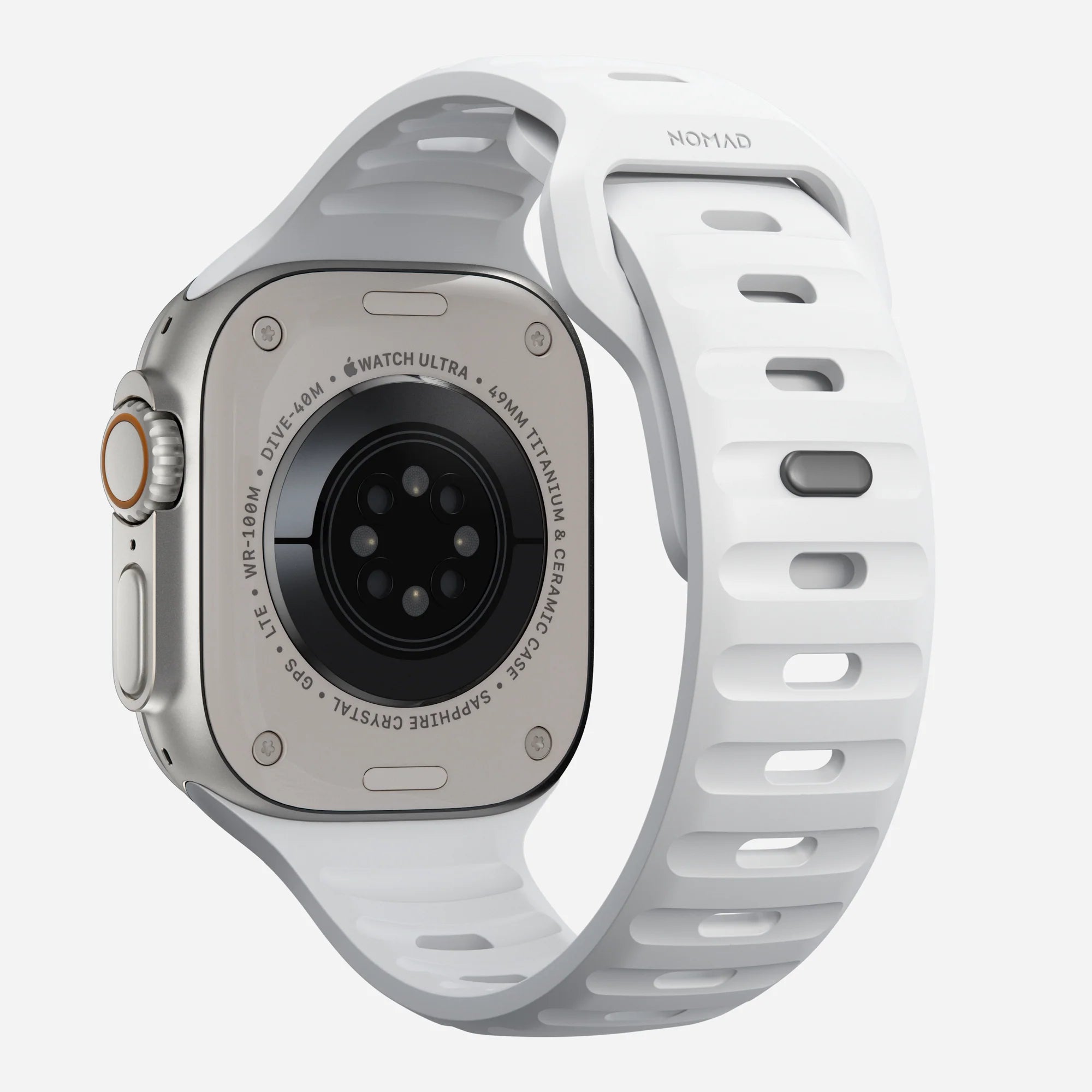 Nomad Sport Apple Watch Silikonarmband (Weiß)