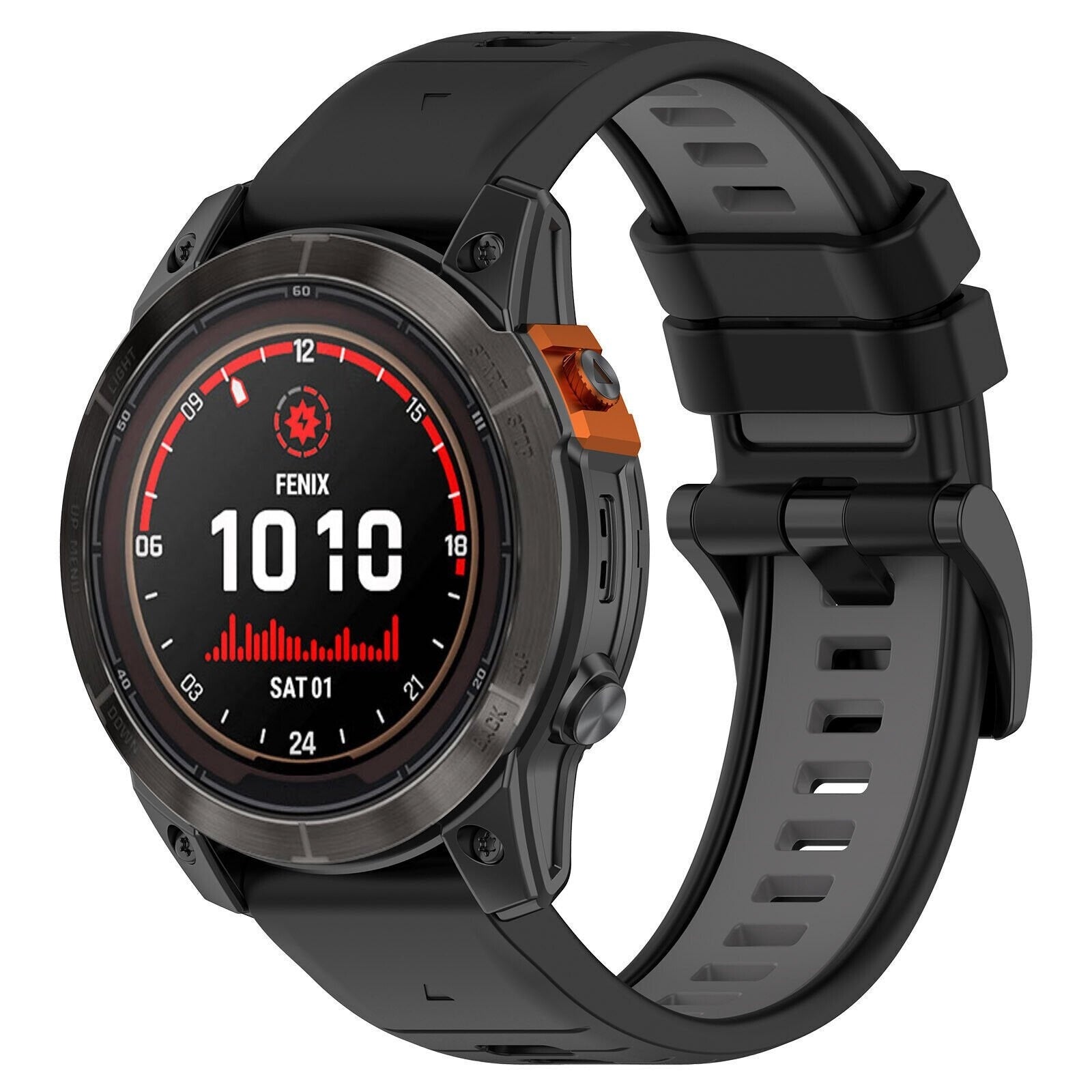 Garmin Fenix 8 Pro - 47mm Sport Armband mit Schnalle (Schwarz/Grau)