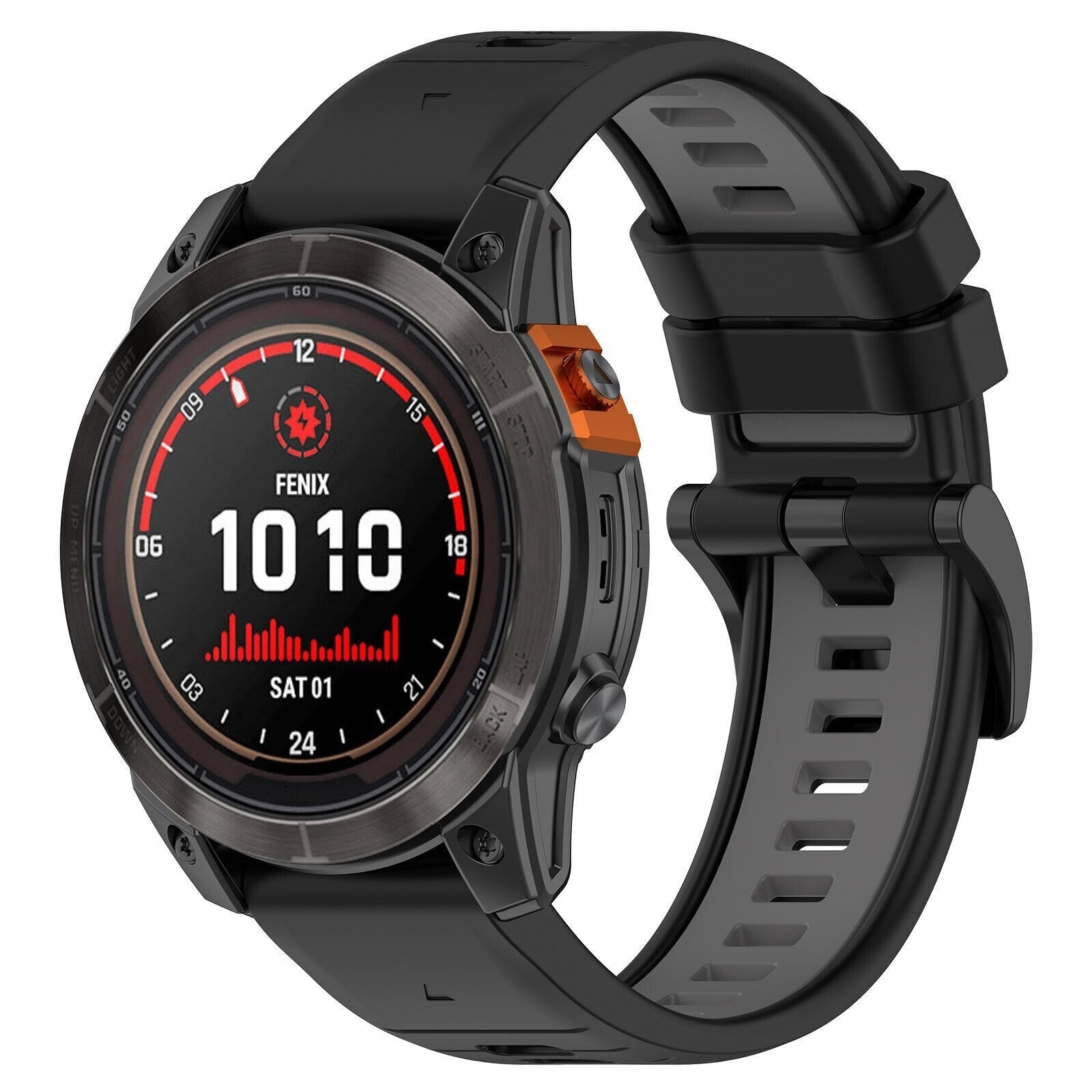 Garmin Quatix 8 - 47mm Sportarmband mit Schnalle (Schwarz/Grau)