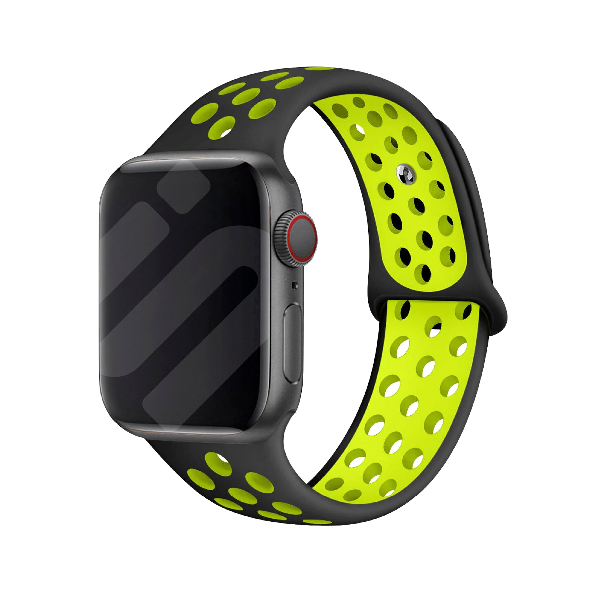 Apple Watch Sport Strap (Black/Yellow)