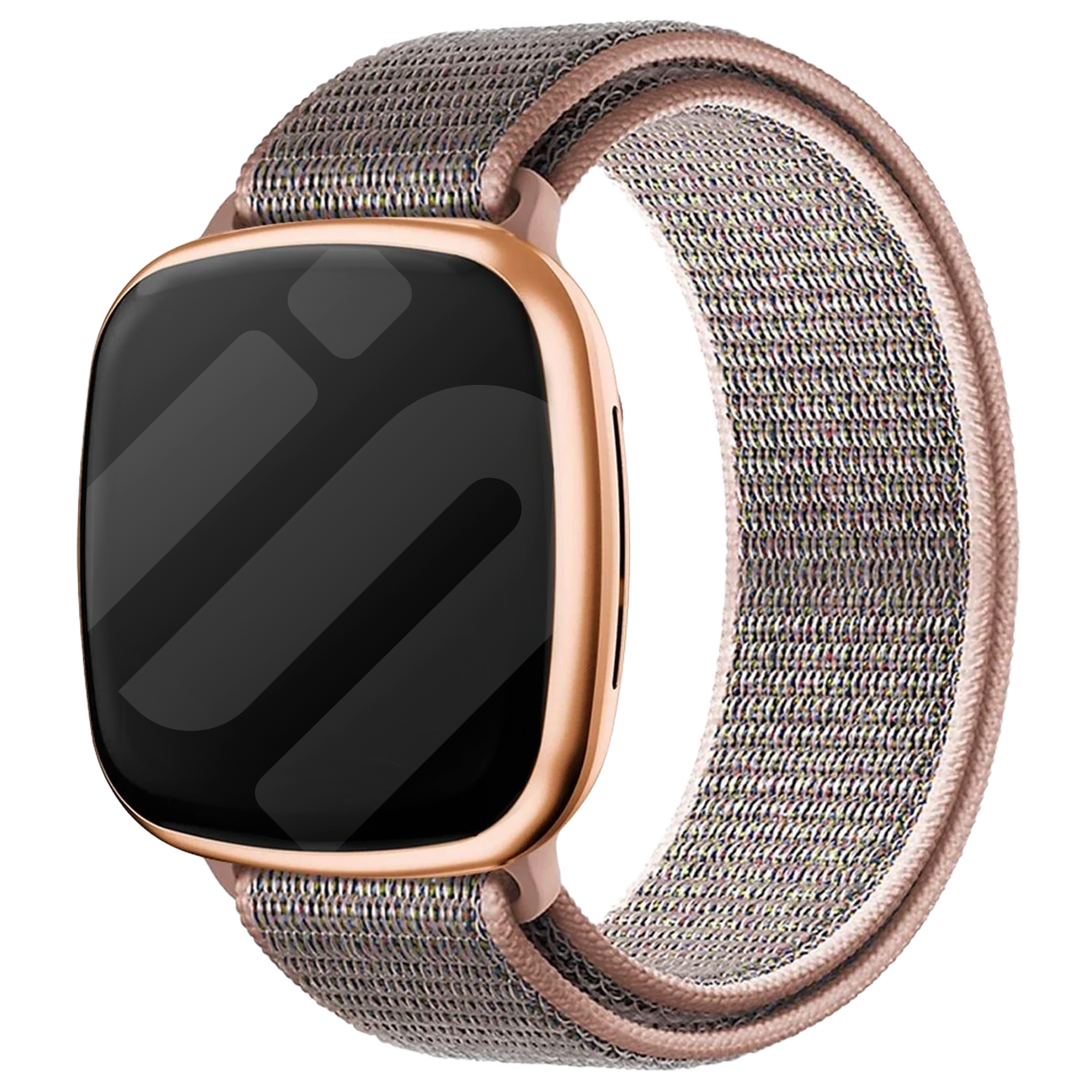 Fitbit Versa 3 Nylonarmband (Rosa Sand)