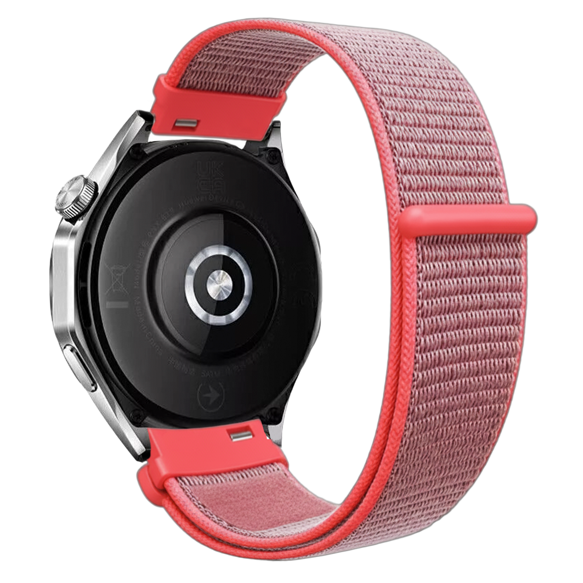 Withings Scan Watch 2 - 38mm Nylonarmband (Rosa/Rot)