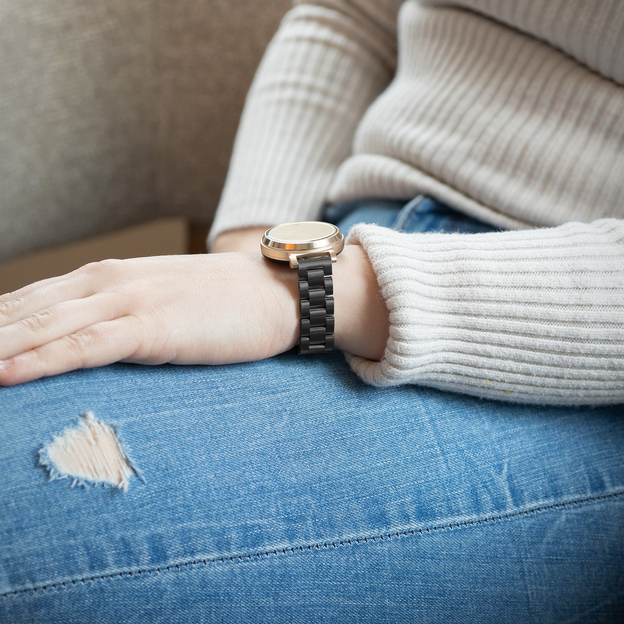 Garmin Lily Stahlarmband (Schwarz)