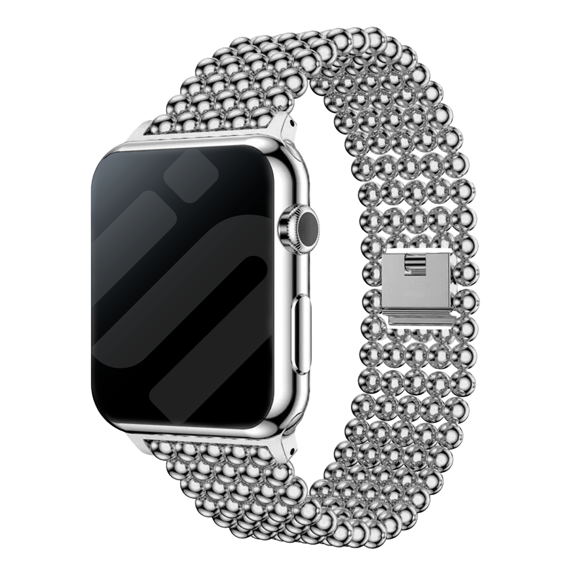 Apple Watch Stahlperlenarmband (Silber)