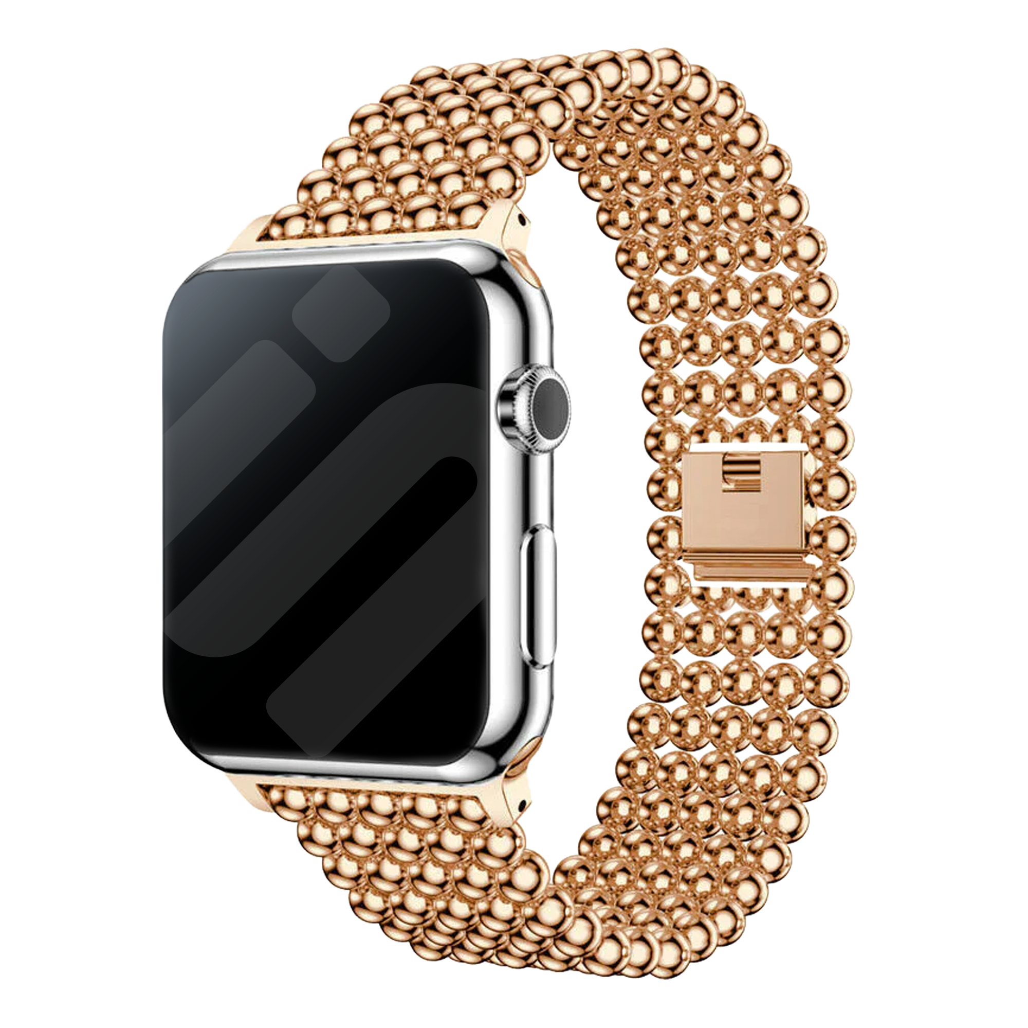 Apple Watch Stahlperlenarmband (Roségold)