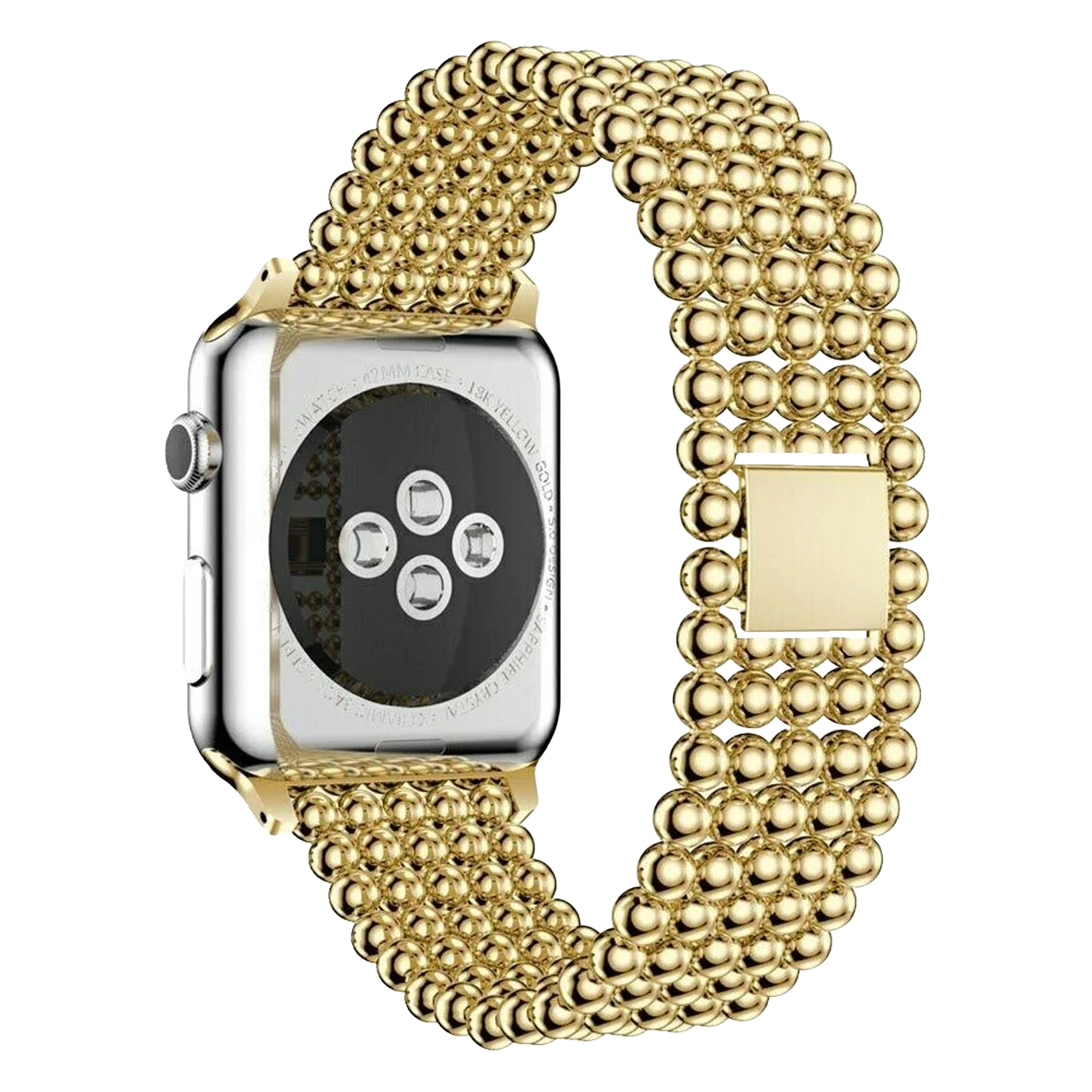 Apple Watch Stahlperlenarmband (Gold)
