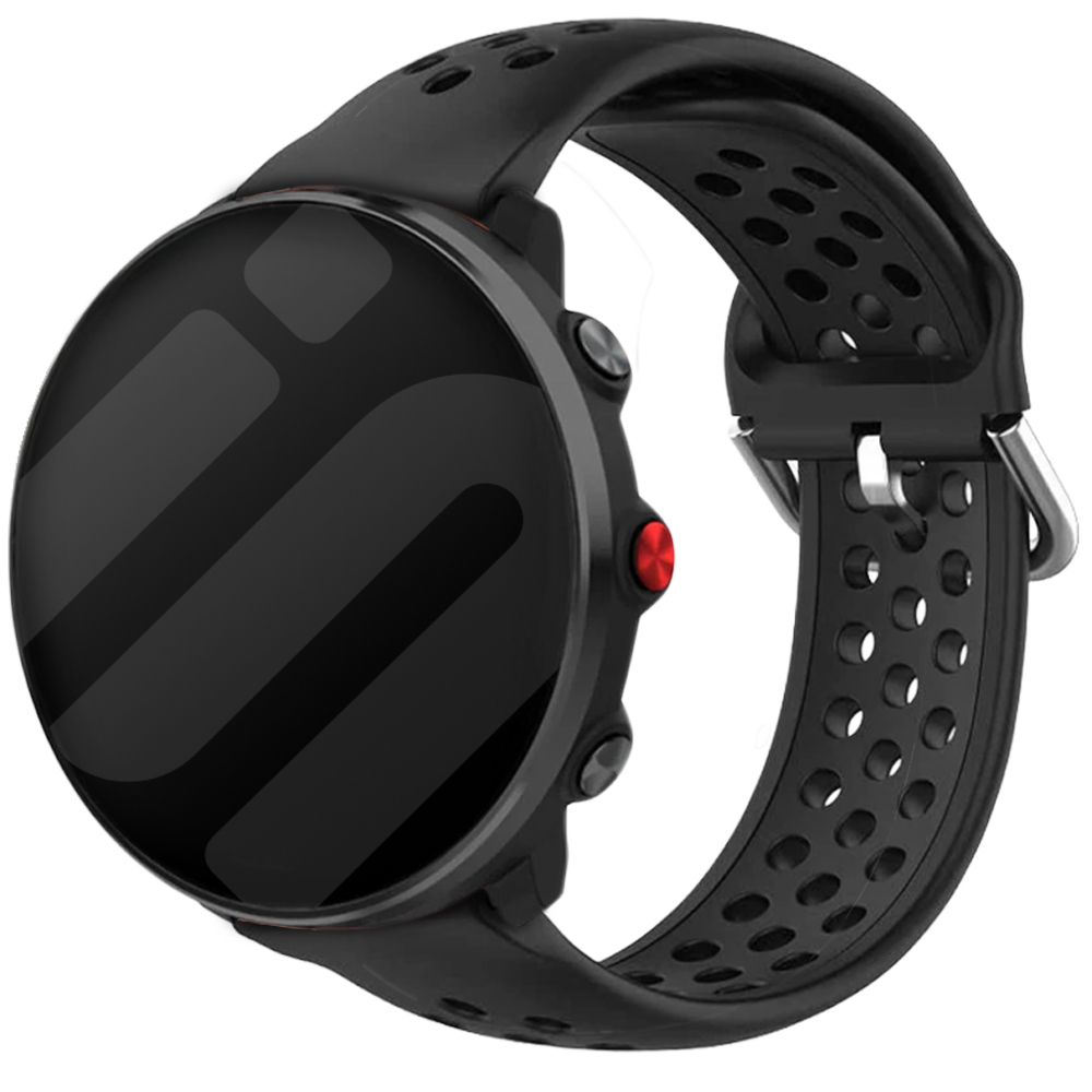 Polar Vantage M Silikonarmband mit Löchern (Schwarz)