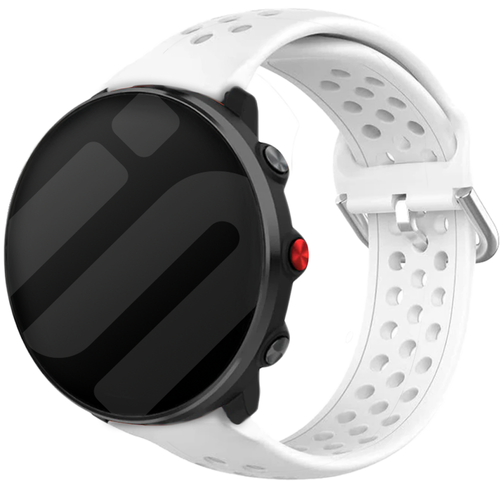 Polar Vantage M Silikonarmband mit Löchern (Weiß)