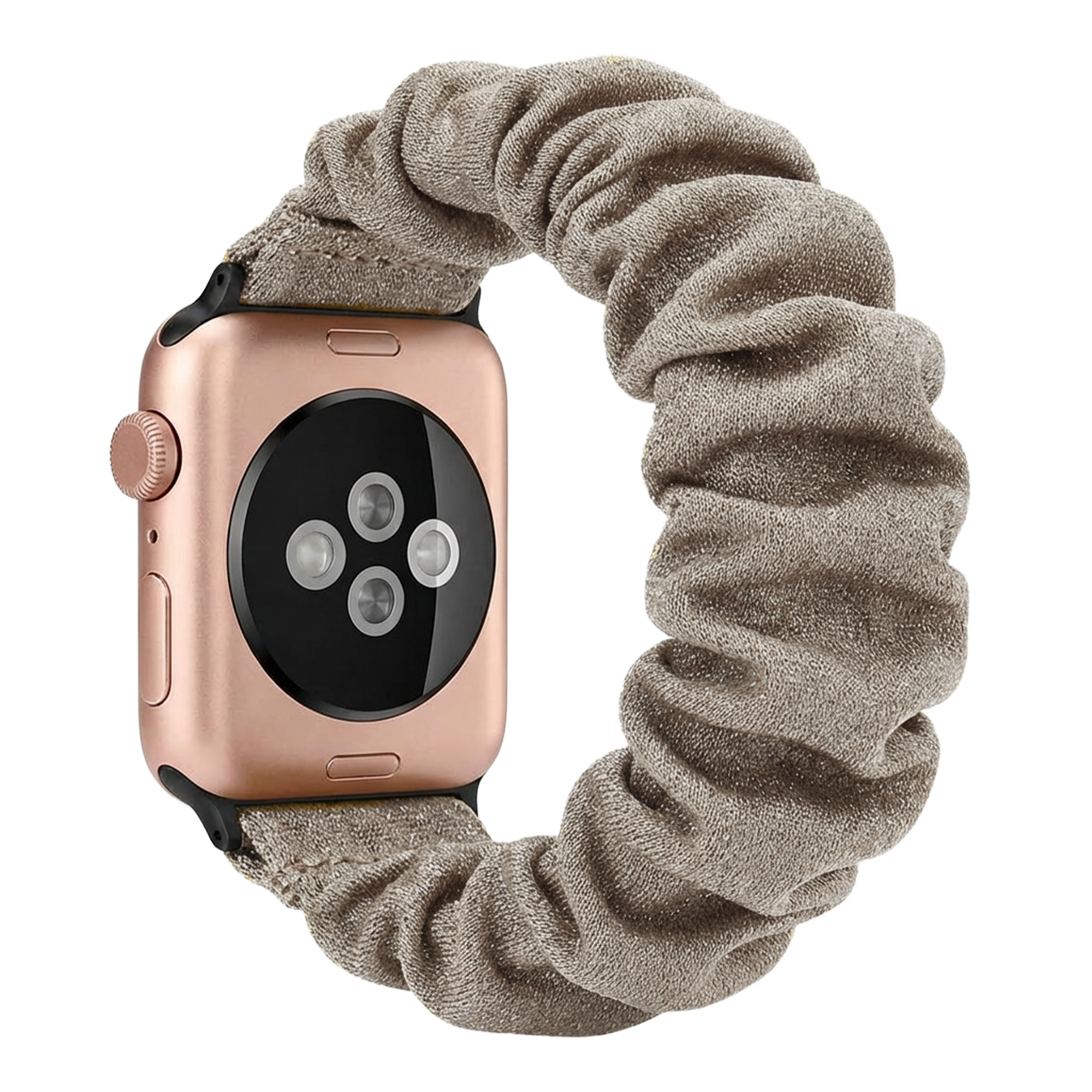 Apple Watch Scrunchie Armband (Glänzendes Beige)