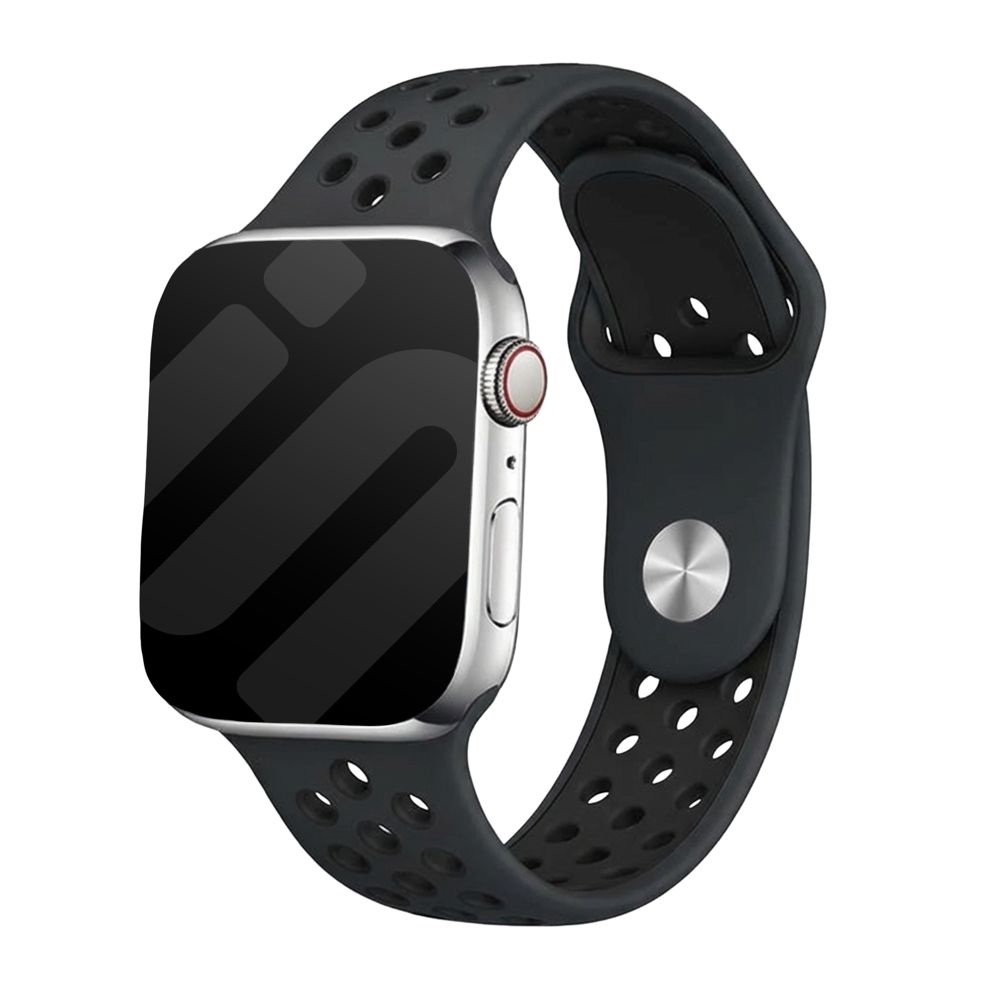 Apple Watch Sportarmband (Dunkelgrau/Schwarz)