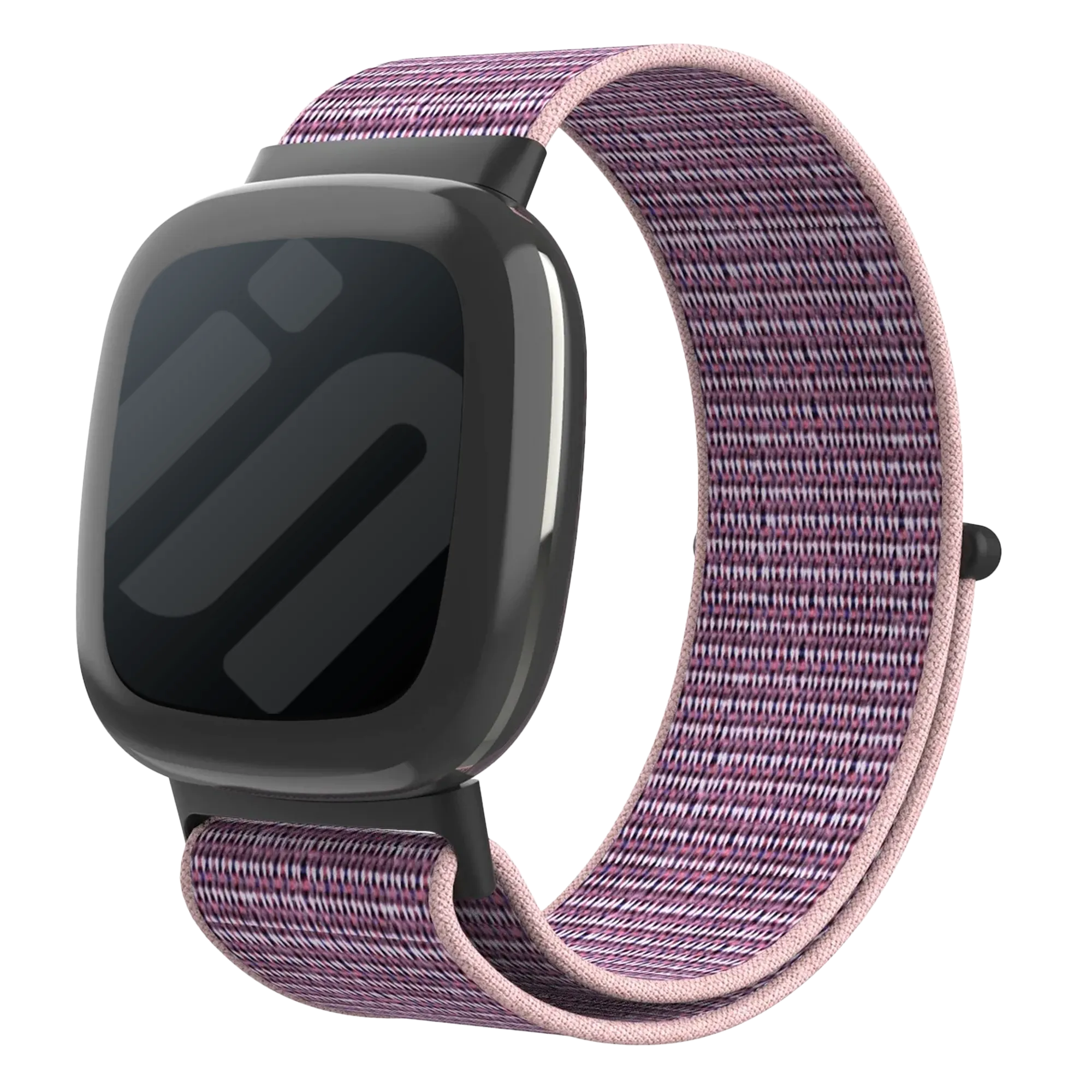 Fitbit Versa 4 Nylonarmband (Pink/Lila)