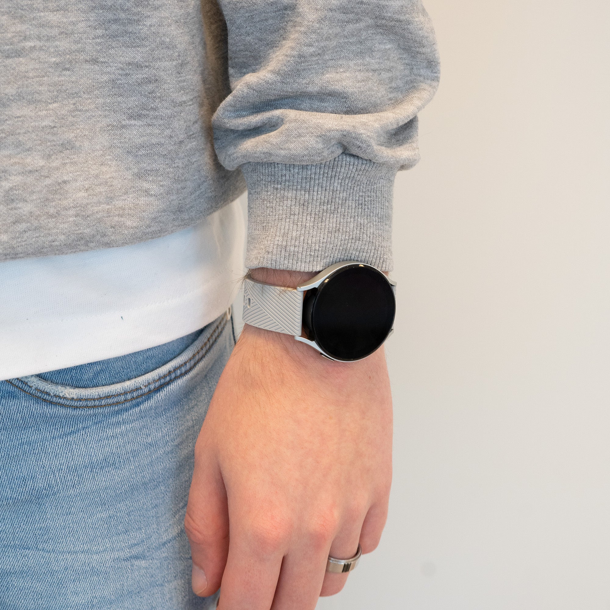 Bandz Amazfit Active 2 Silikonarmband 'Deluxe' (Grau)