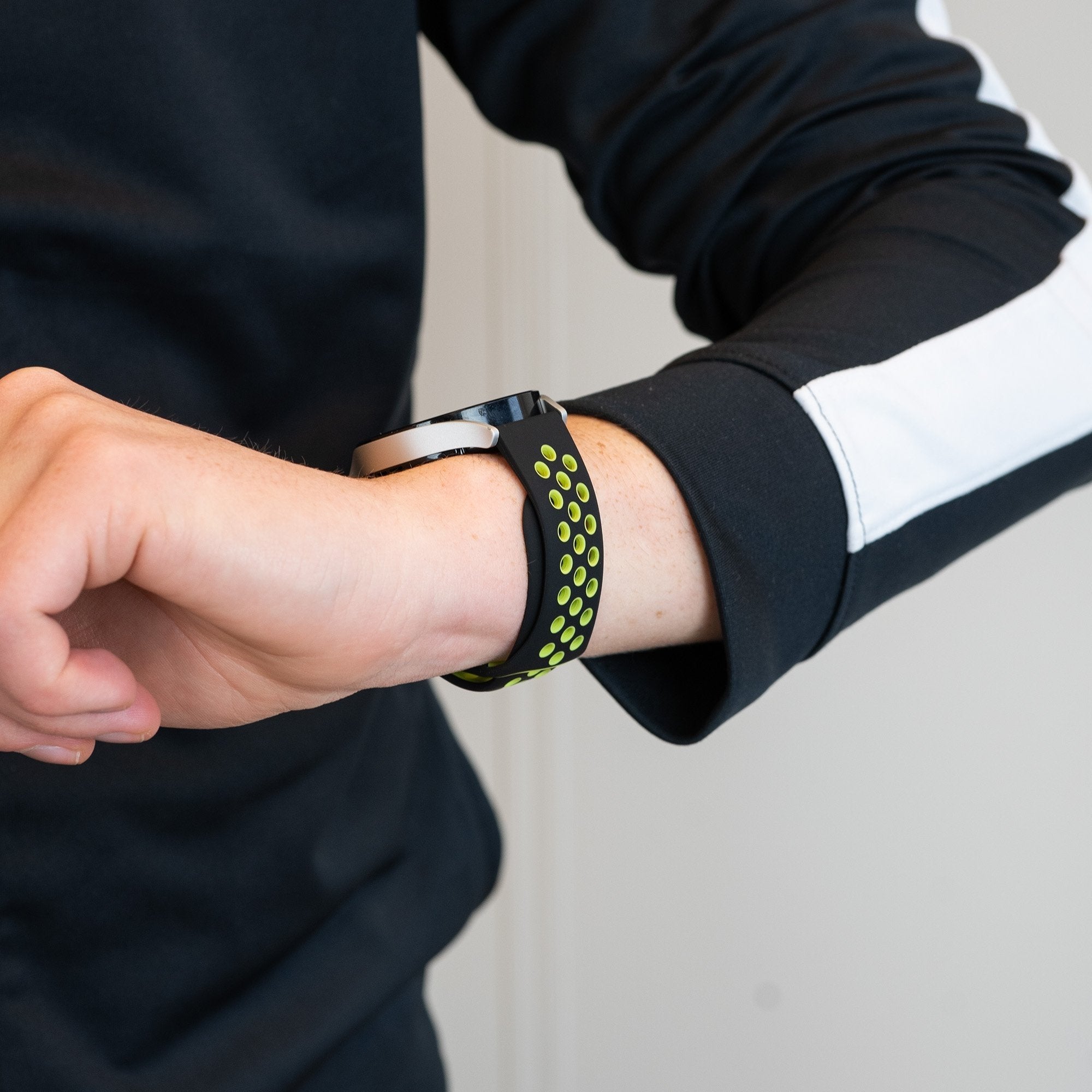 Bandz TicWatch 22mm Sport Strap 'Deluxe' (Black/Yellow)