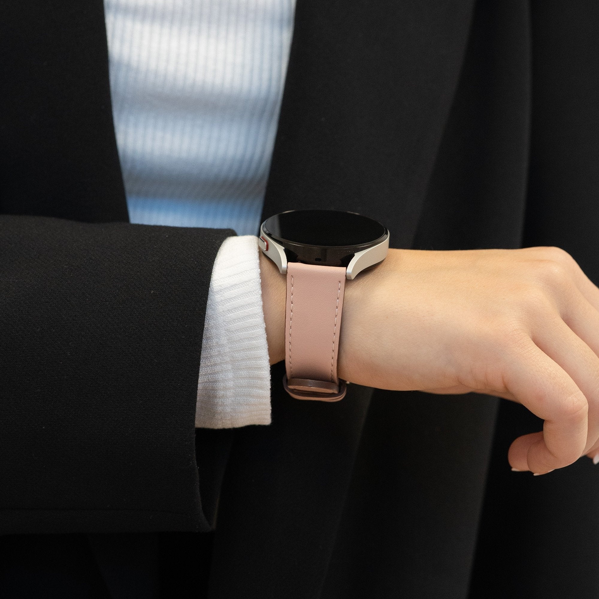 Bandz Coros Apex 42mm Lederarmband 'Deluxe' (Rosa)