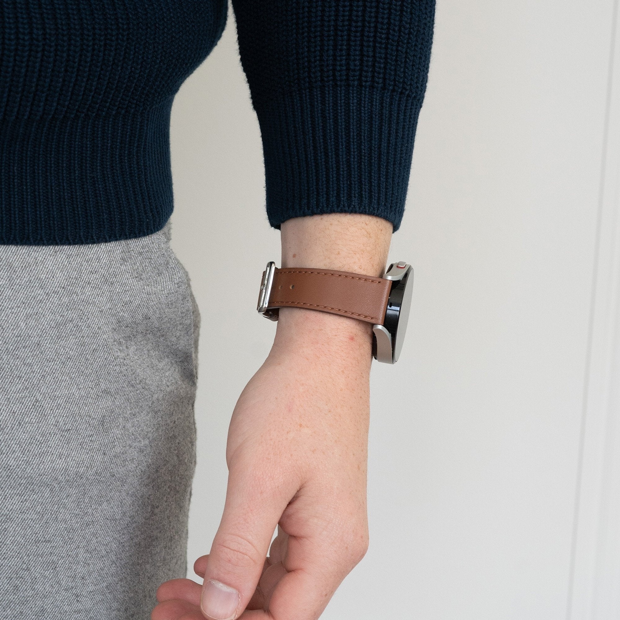 Bandz Suunto Run Leder-Armband 'Deluxe' (Brown)