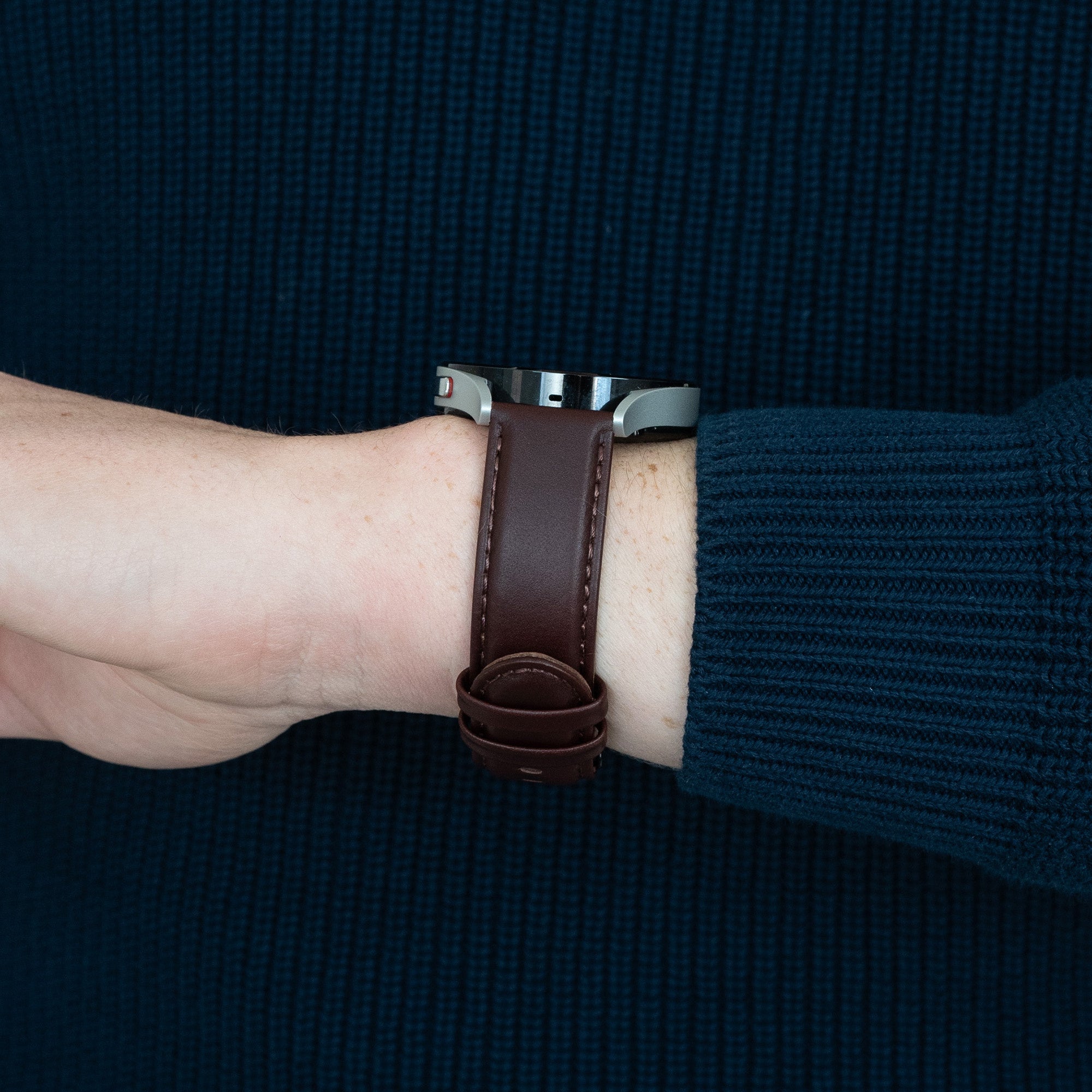 Bandz Samsung Galaxy Watch 6 40mm Leather Strap 'Classic' (Dark Brown)